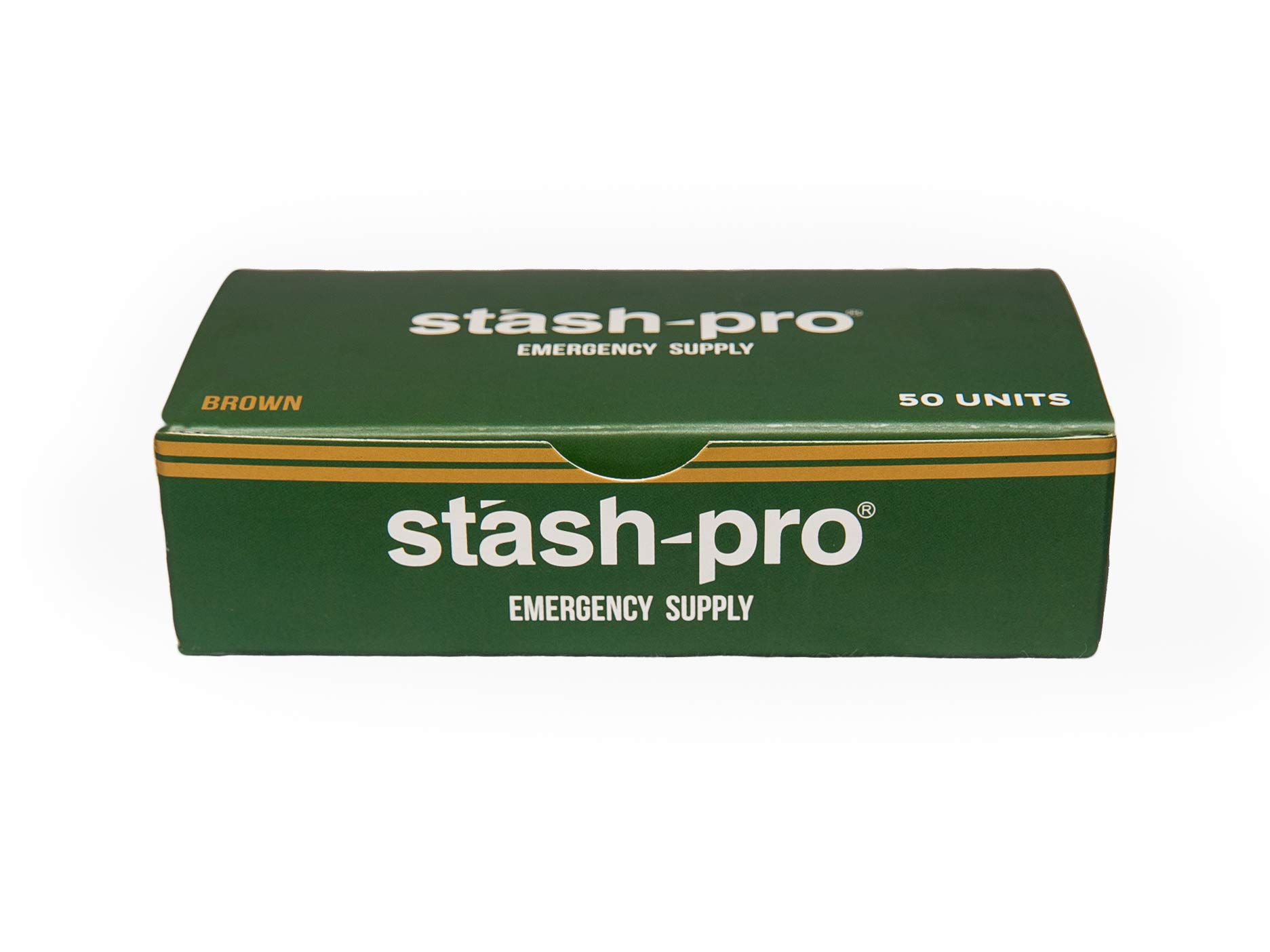 Stash-Pro Emergency Supply / 3 Rolling Paper + 3 Tips/Pack of 50 Strips/Brown