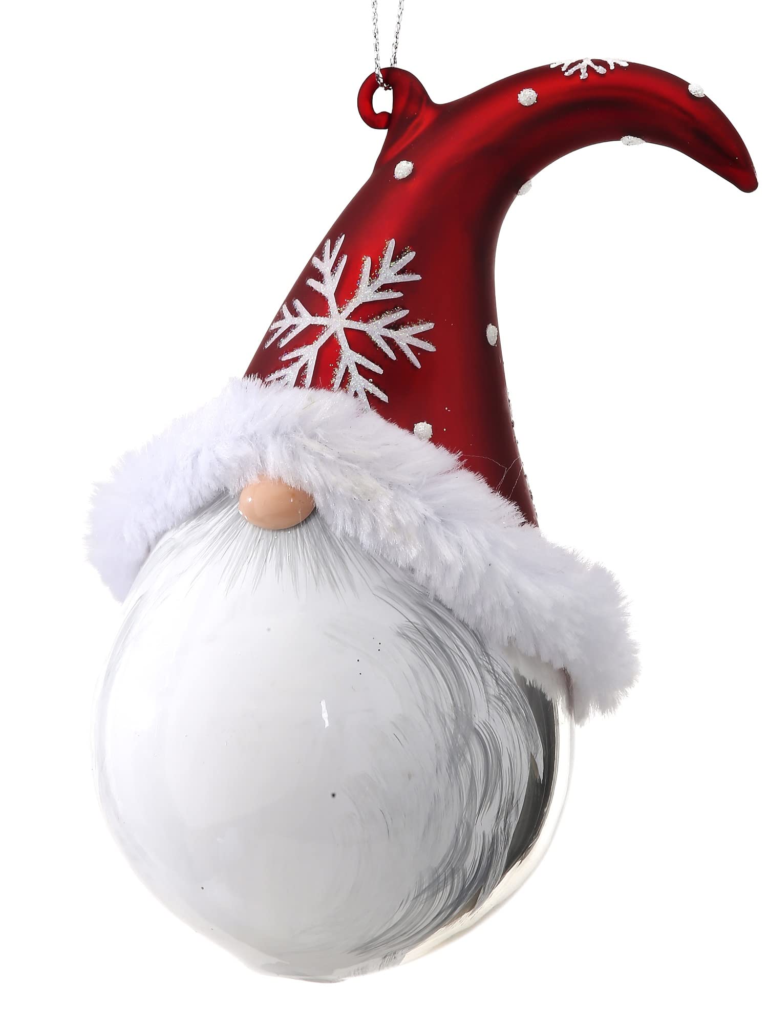 Regency InternationalGnome Santa Head Hanging Ornament, 6-inch Length, Red and White