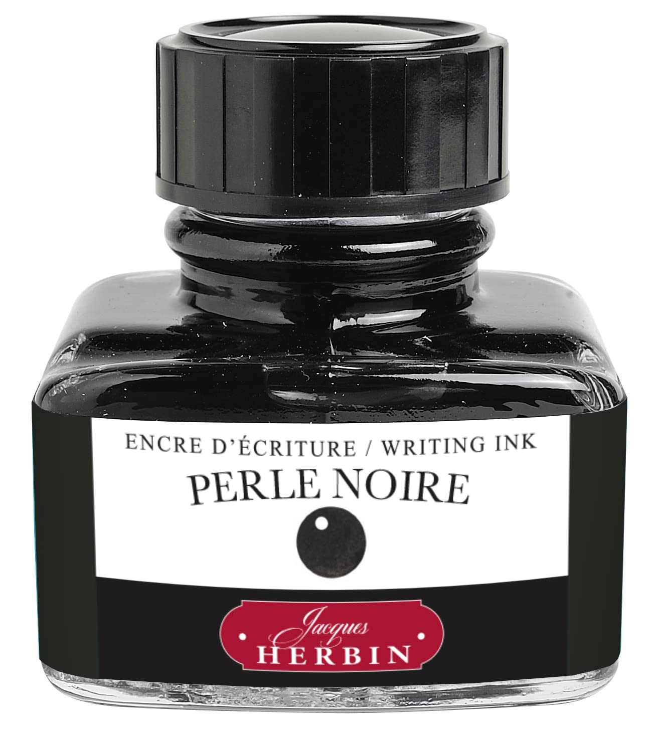 J. Herbin Fountain Pen Ink - 30 ml Bottled - Perle Noire