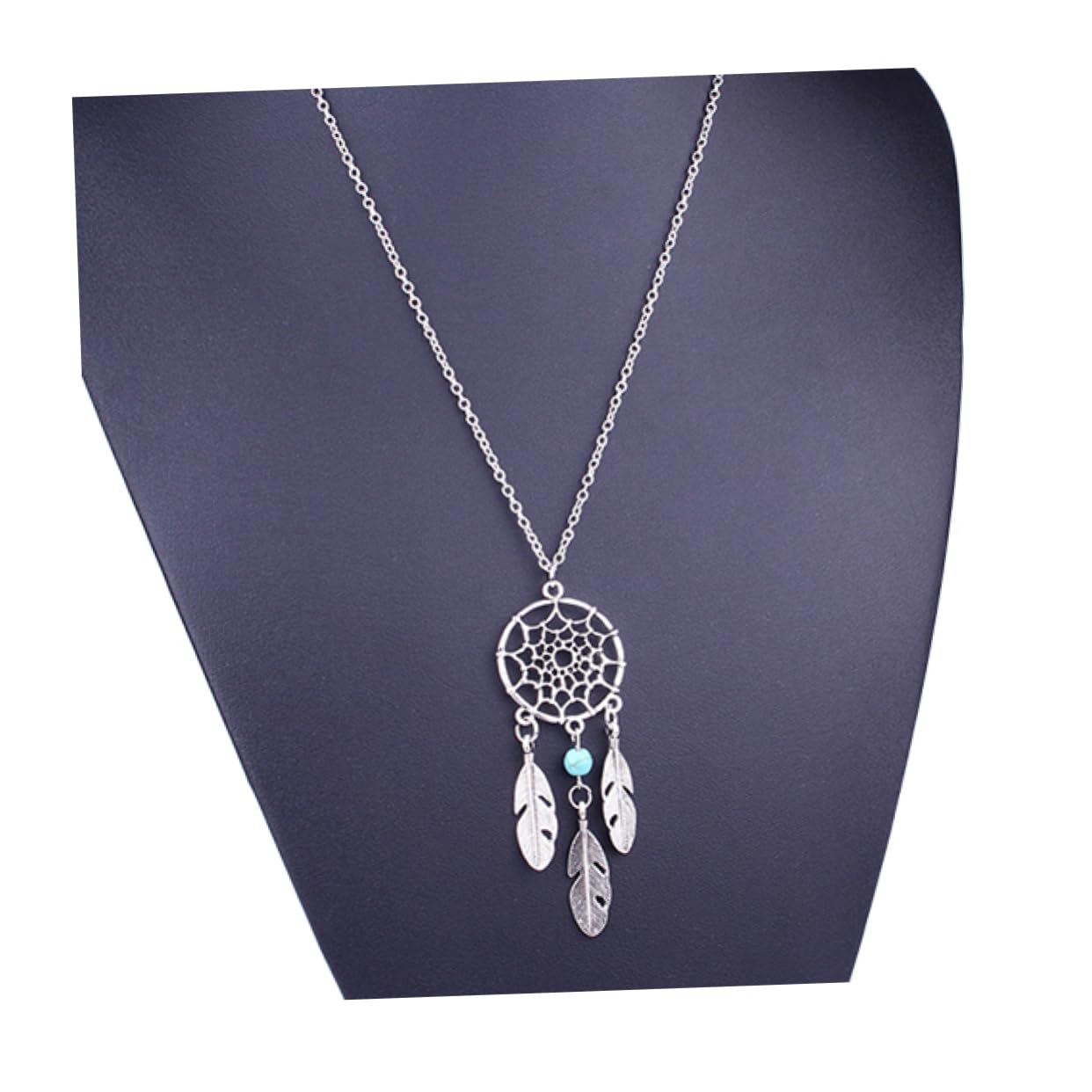 Amosfunbohemian jewelry boho jewelry necklace fiesta necklace gift for women dream catcher pendant gold diamond pendant necklace chain for women Dreamcatcher Necklace silver rope