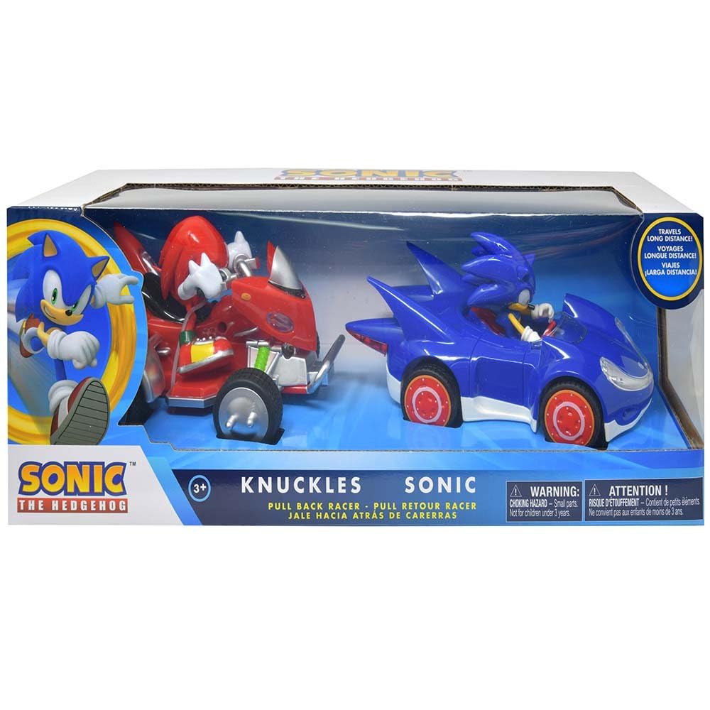 Sonic The HedgehogKnuckles & Sonic Pull-Back Racers - 2-Pack