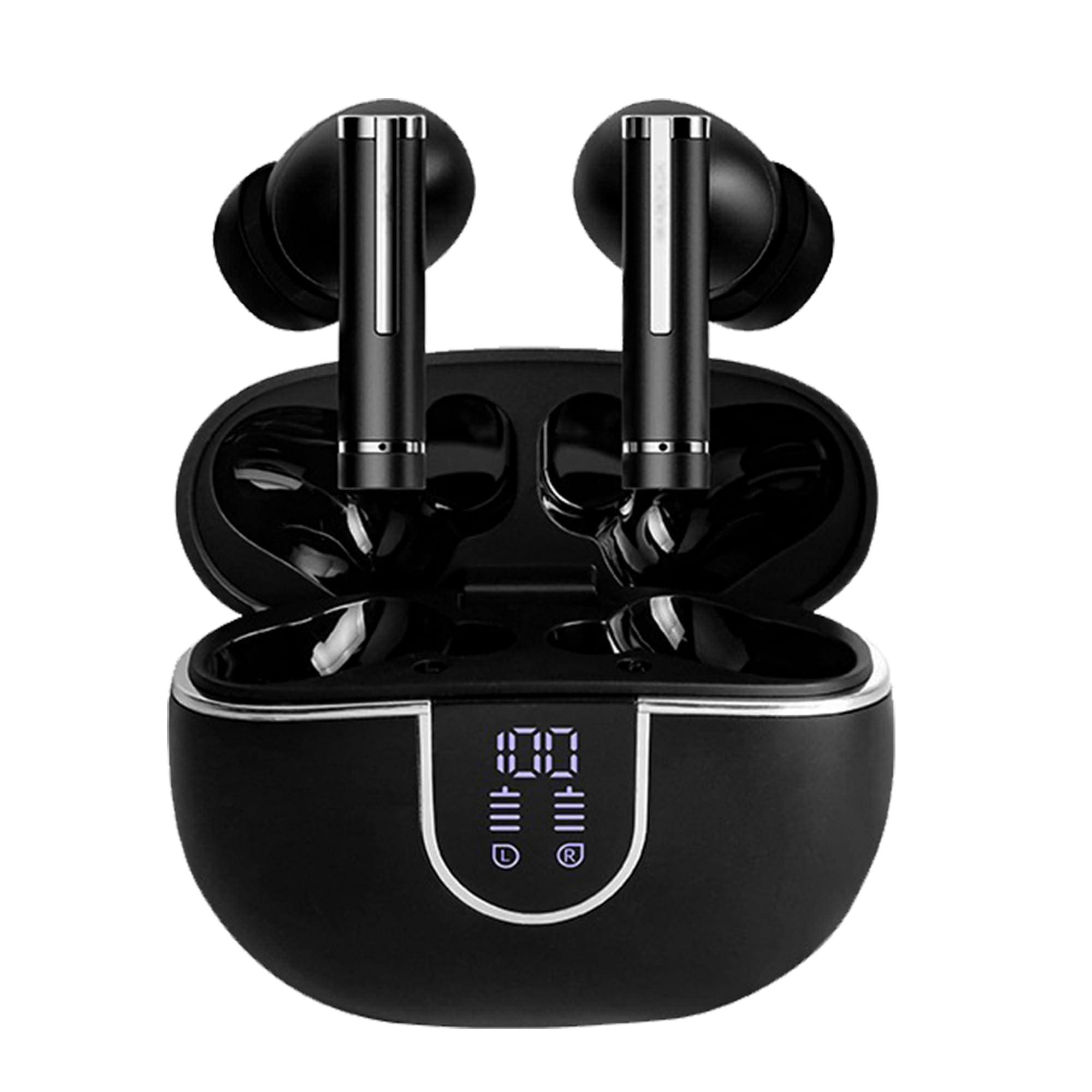 Ultimate Wireless Headphones: Sound X Pro Bluetooth Earbuds with Noise Cancelling, Mic, and Hi-Fi Sound - 60H Playback LED Power Display - Compatible with Apple, Android, and More