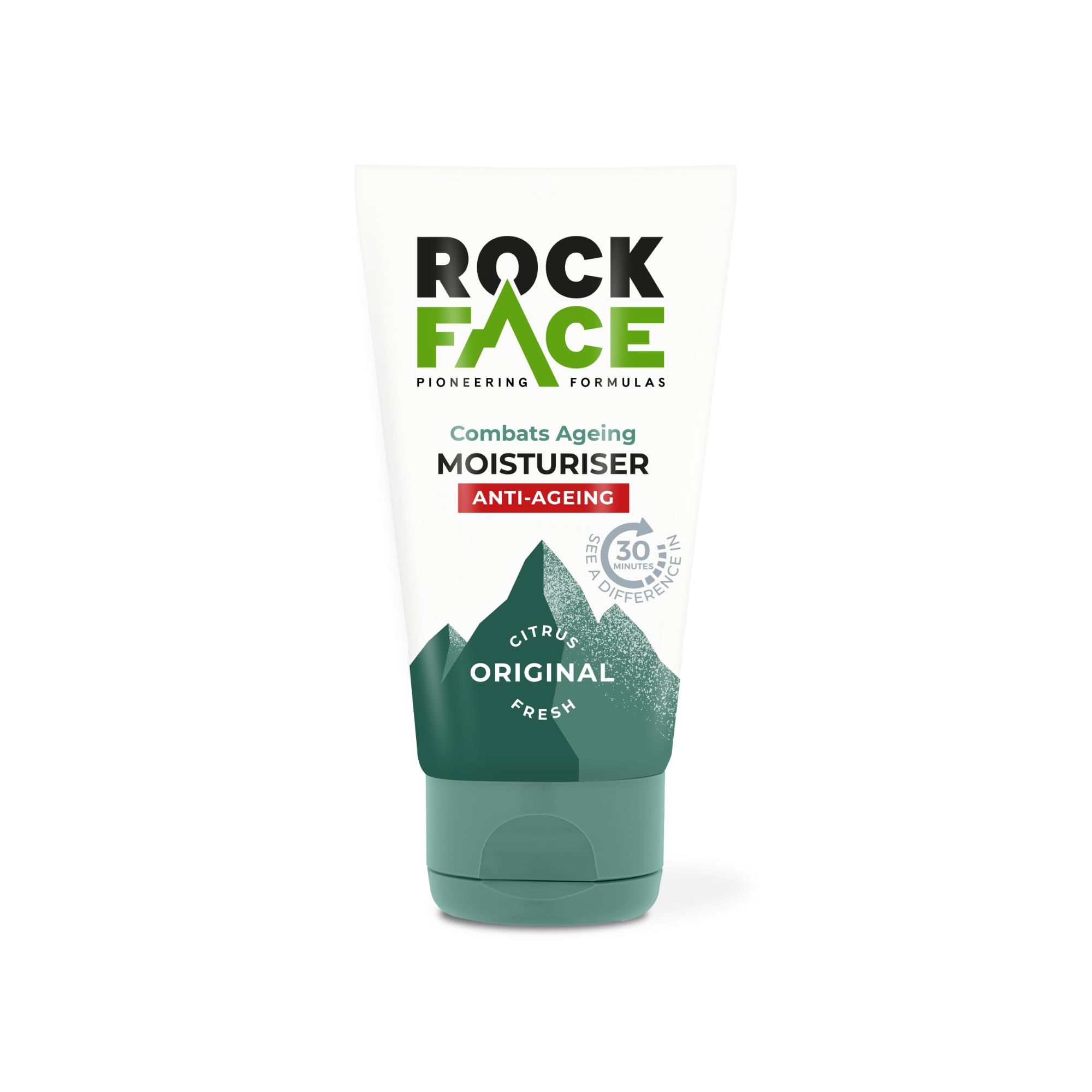 Rock Face Mens Anti Ageing Moisturiser | Fast Absorbing | Combats Signs of Ageing | Fresh Masculine Scent | 100ml