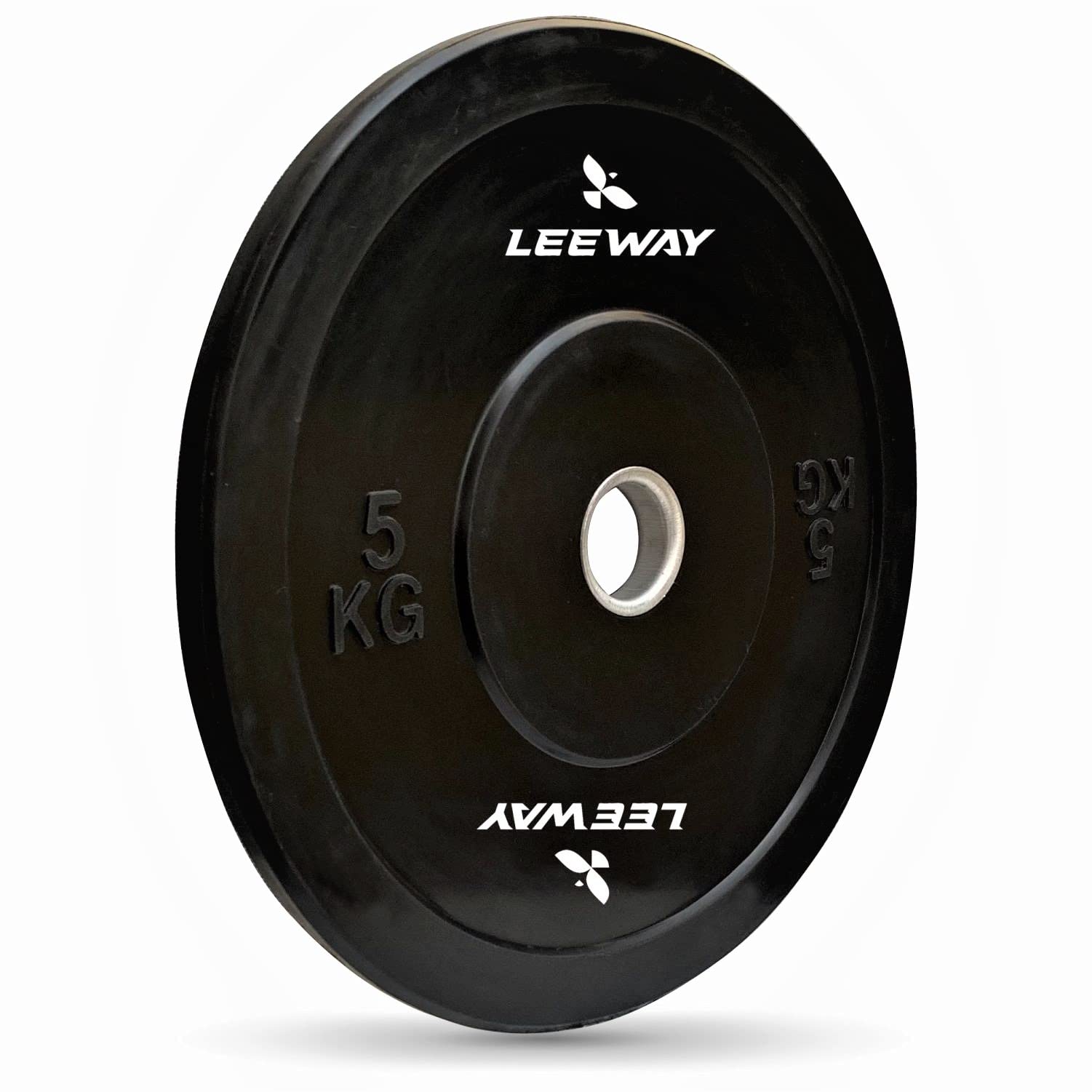 LEEWAY Color Rubber Bumper Plates 2.0, (5kg x 2)| Olympic Weightlifting Gym Rubber Bumper Weight Plates| Olympic Barbell Weight Plate| Standard 2inch/50mm Weight Plate (5kg Pair)