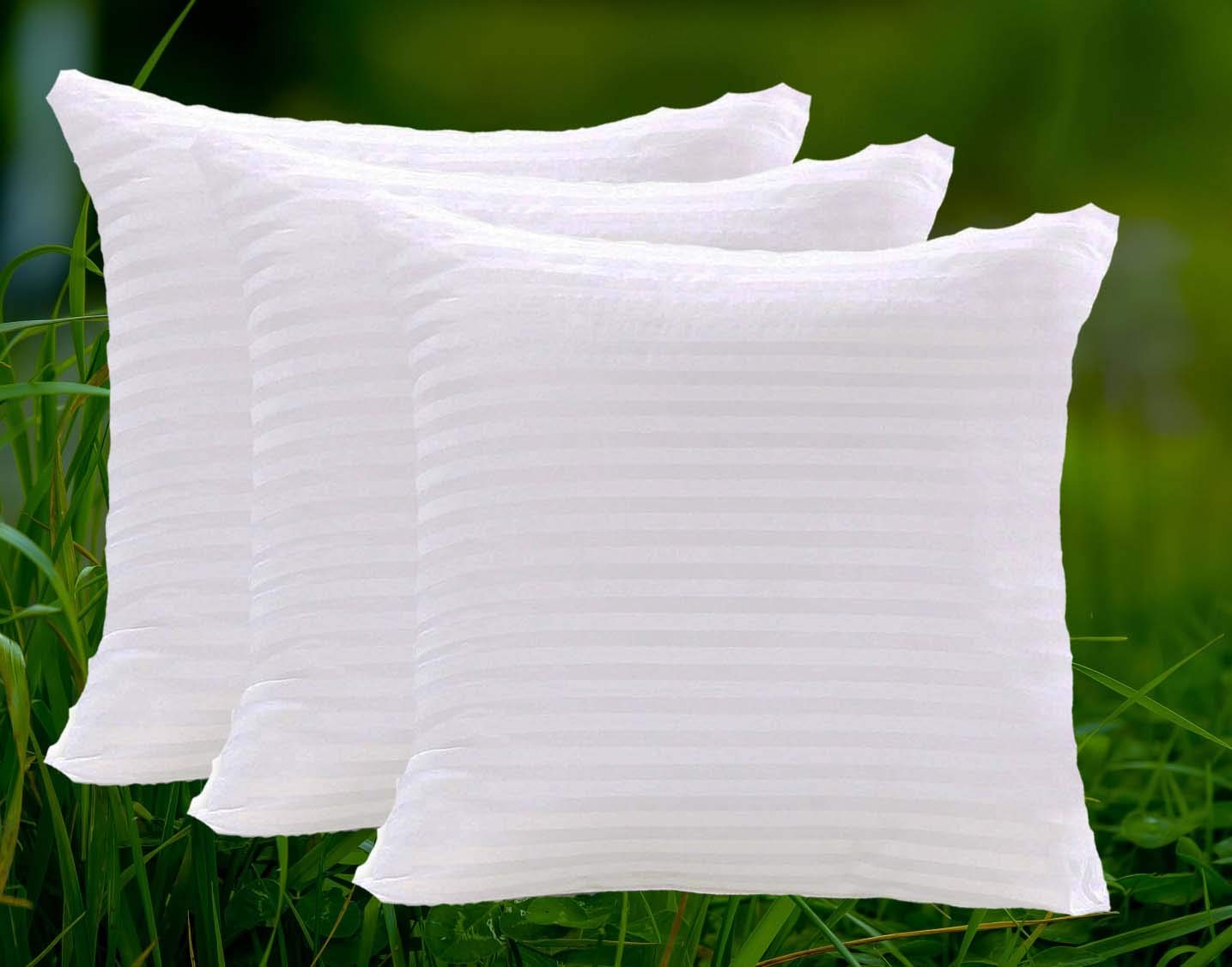 JDX Soft Fiber Bombay Dyening White Cushion 18X18-Inches Set of 3