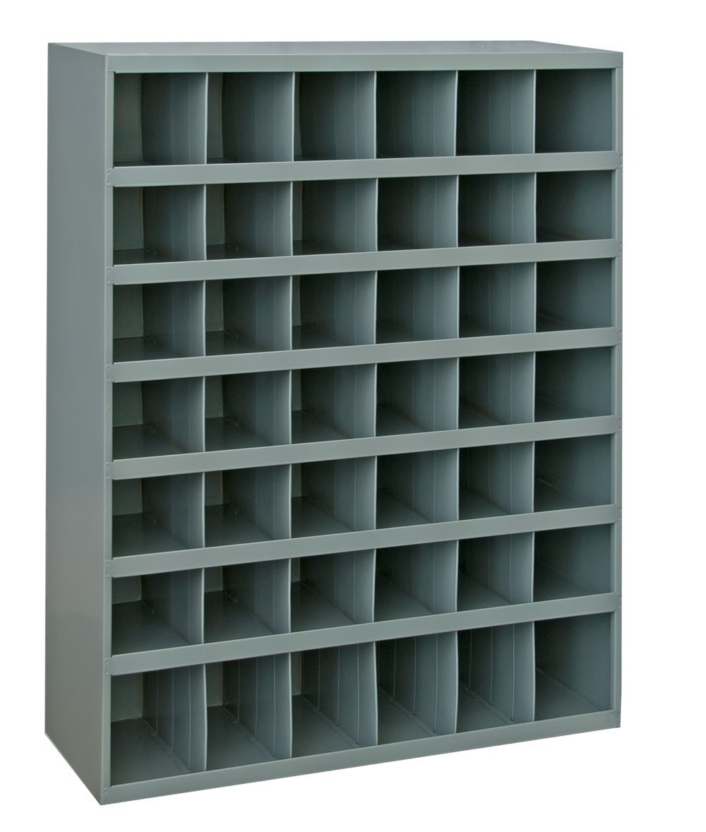 Durham360-95 Gray Cold Rolled Steel 42 Opening Bin with Slope Self Design, 33-3/4" Width x 42" Height x 12" Depth