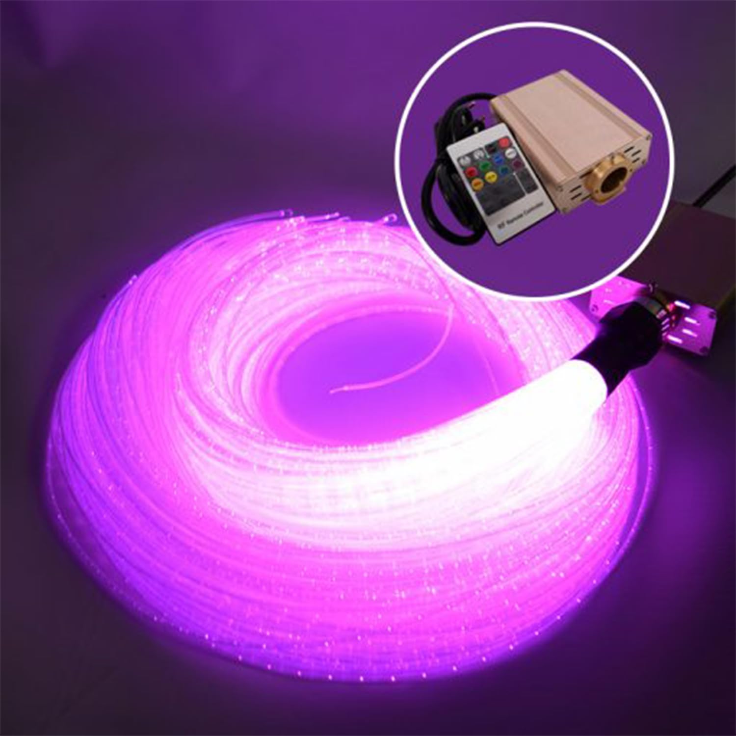 Playlearn Fiber Optic Curtain Lights for Sensory Room-LED Fiber Optic Lights Remote Control 100x 1.5m Tails-Flash Fiber Optic Lights Star Ceiling Sensory Lights for Autism