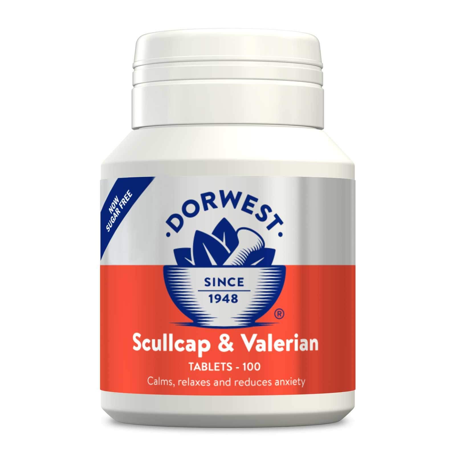 DORWEST HERBSScullcap and Valerian Tablets for Dogs and Cats 100 Tablets