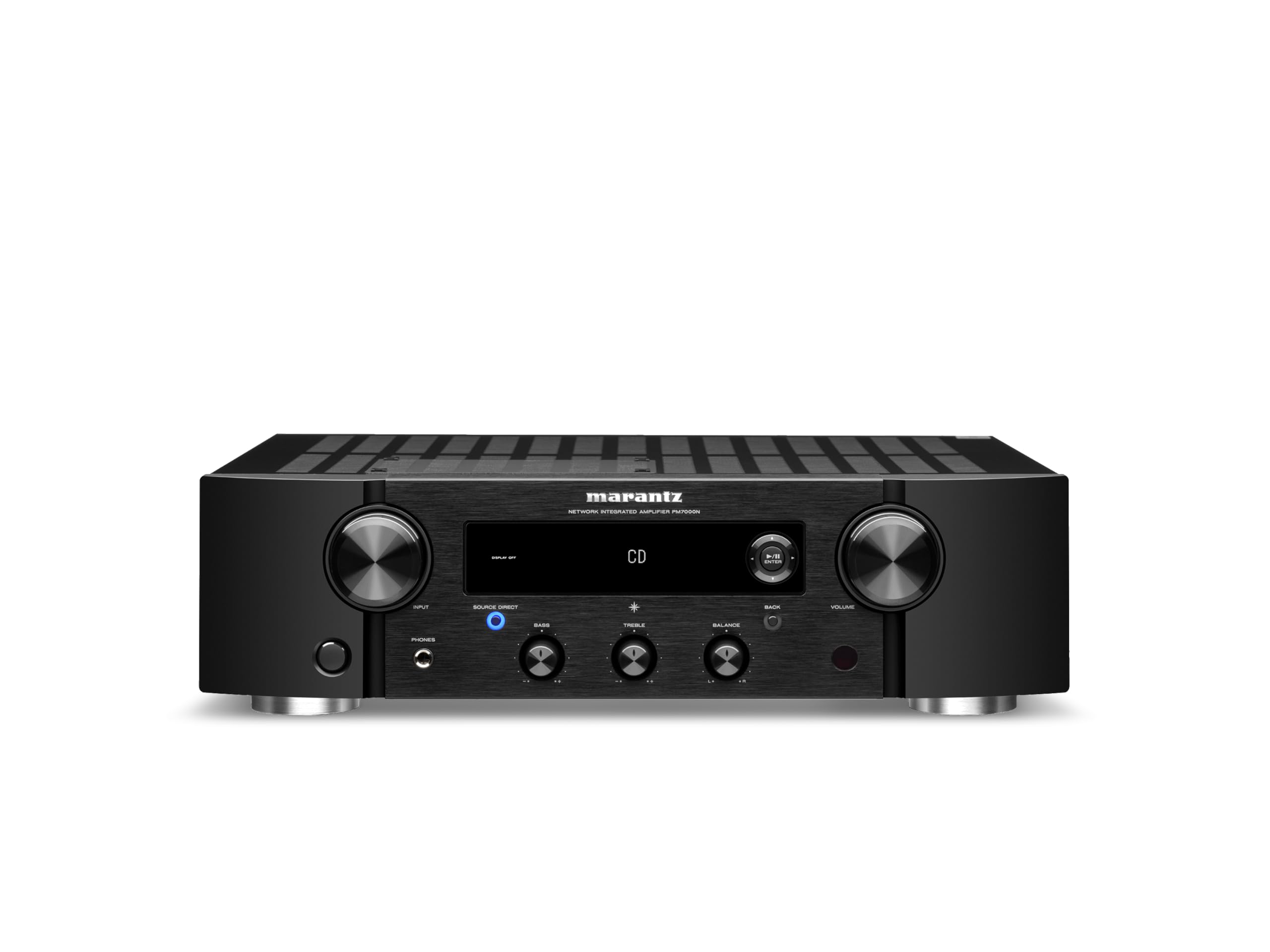 MarantzPM7000N Integrated Stereo Hi-Fi Amplifier HEOS Built-in Supports Digital and Analog Sources Compatible with Amazon Alexa Phono Input