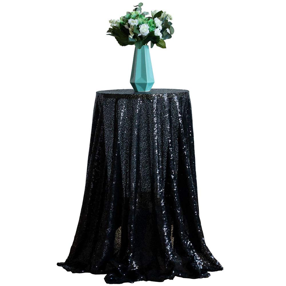 Michance Sequin Round Tablecloth Waterproof And Oil Proof Party Dessert Tablecloth Suitable For Wedding, Banquet, Birthday And Other Table Mats