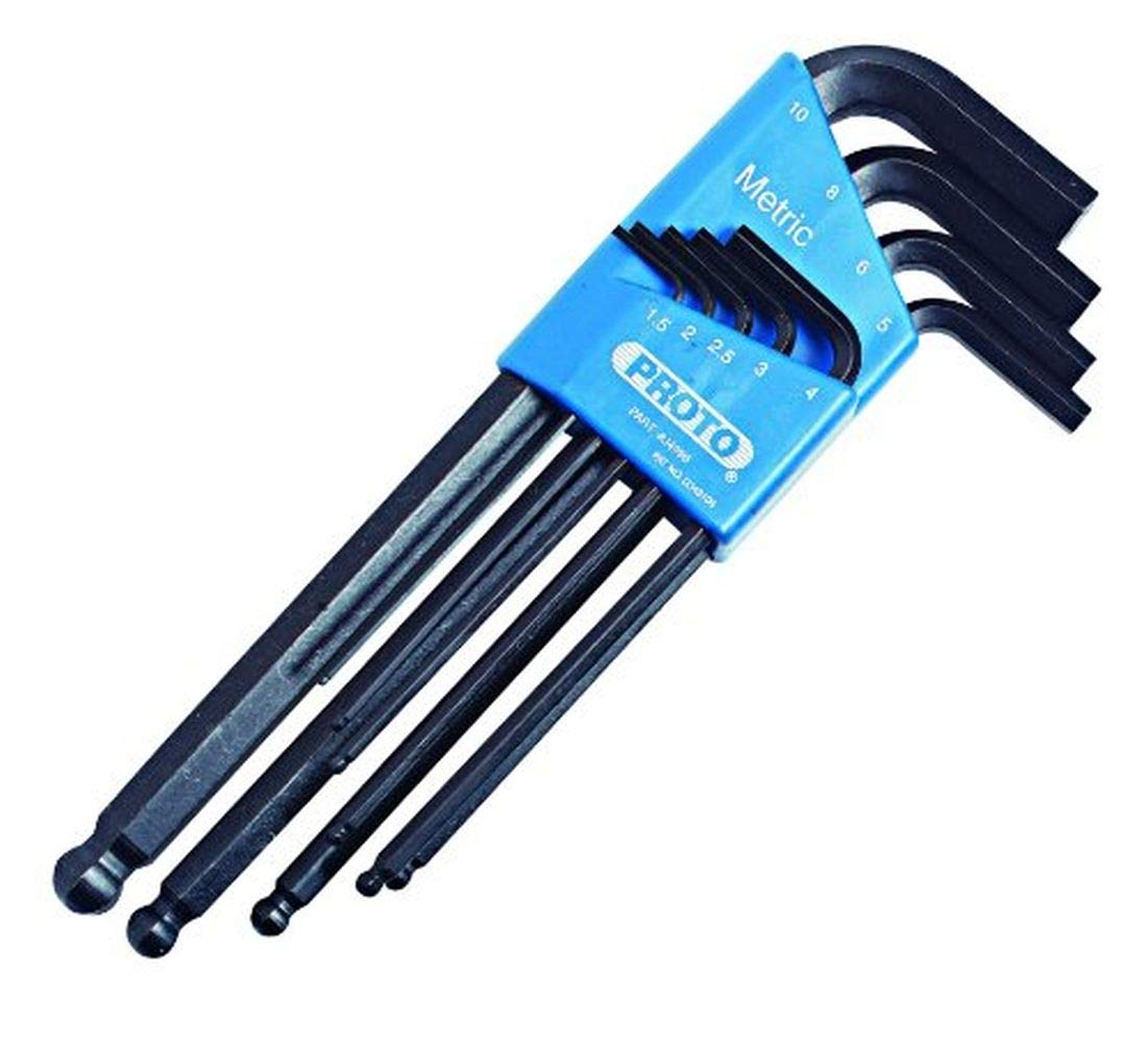 Stanley Proto J4996 Round Head Hex Key Set-Metric, 9PC