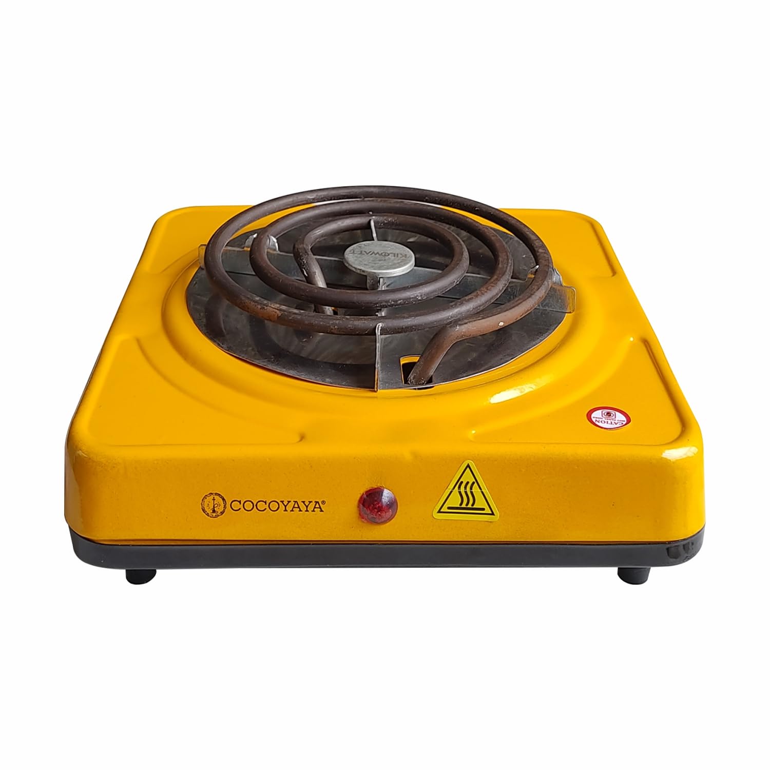 COCOYAYA Big Hot Plate Charcoal Starter (Radiant, Electronic Hookah Coal Burner) - 1000 Watt Yellow