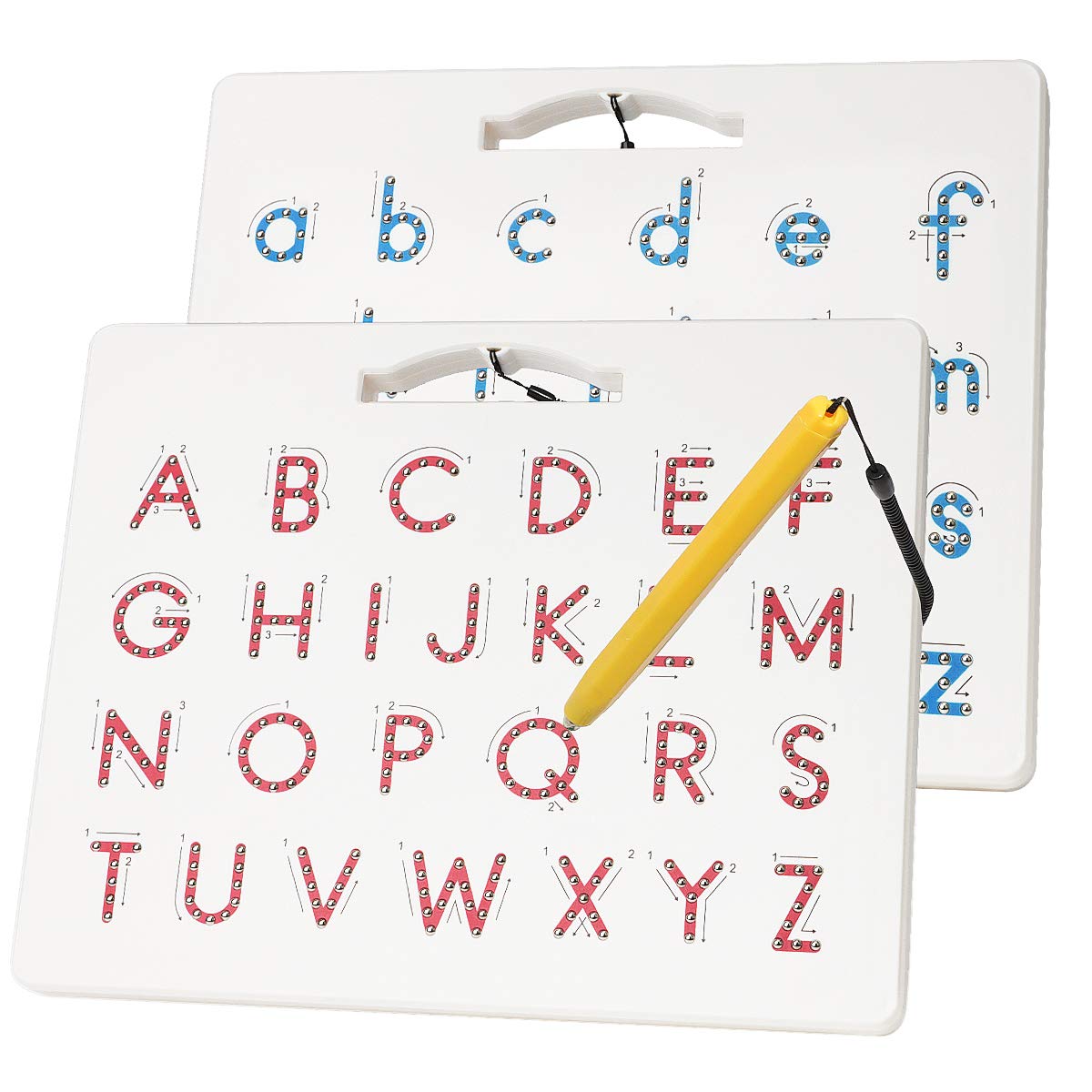 Magnetic Alphabet Tracing Board, ABC Magnetic Letter Board, Magnets Tablet Drawing Board Preschool Learning Toys for Kids