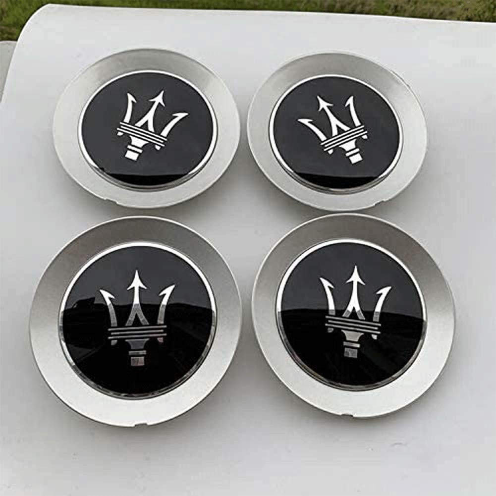 4Pcs Car Hub Center Cover, Aluminum Trim Badge Dust Tuning Covers Emblems Alloy Wheel Centre Caps 152MM Universal Hub Caps Wheel Dust-proof Covers, For Maserati President Quattroporte Levante Ghibli