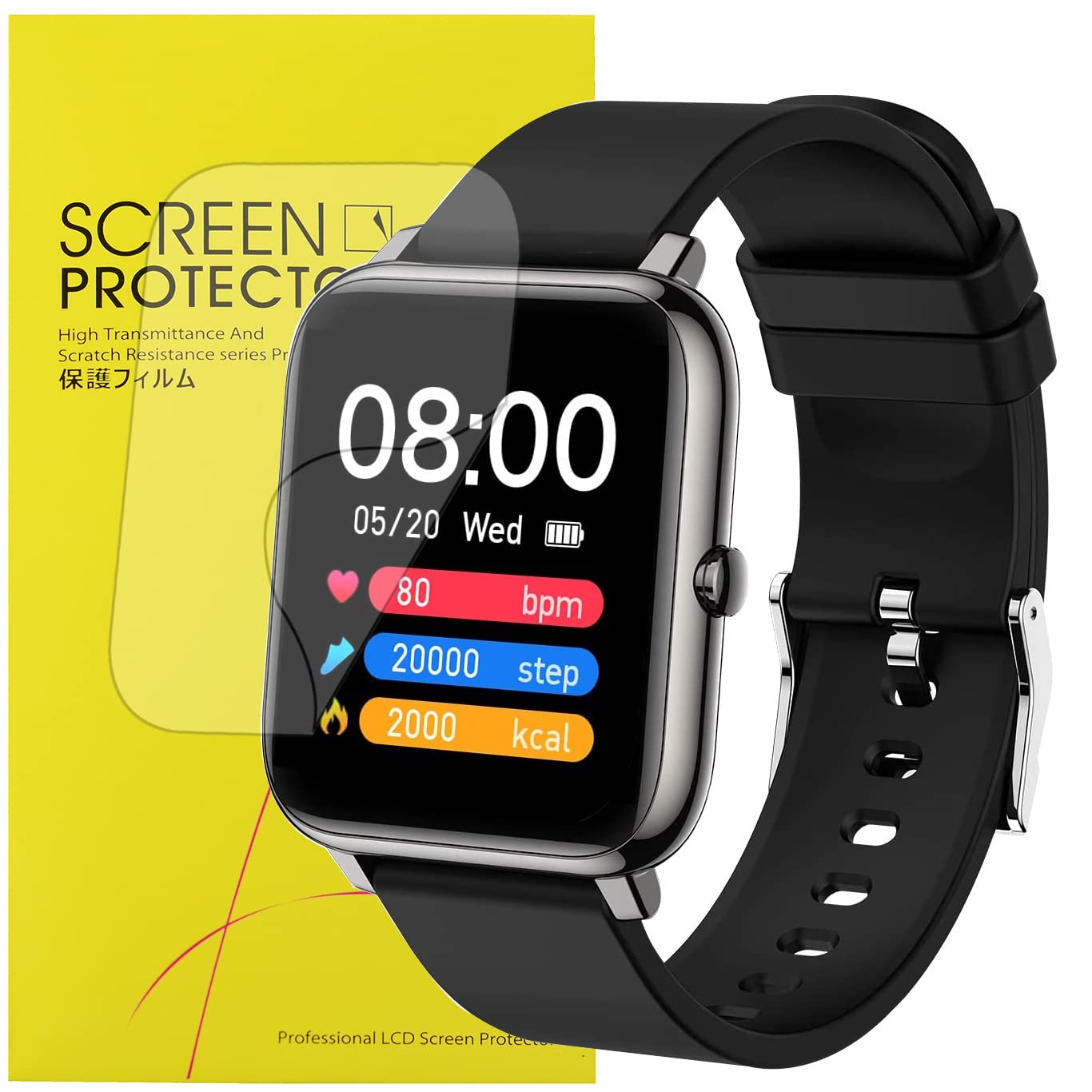 Compatible with Judneer Smart Watch Screen Protector, Blueshaweu [6 Pack] Full Coverage TPU Clear Film Compatible with Judneer P22B Smart Watch 1.4"