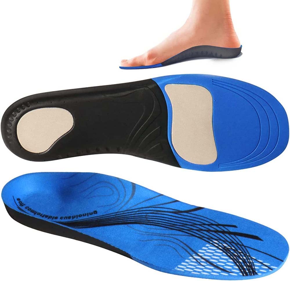 ELECDONOrthotic Insoles Arch Support, Soft Plantar Fasciitis Insoles, Full-Length Shock Absorption Cushioning Function Inserts for Flat Feet, Heel Spurs Foot Pain, overpronation for Men Women（M 42-44）