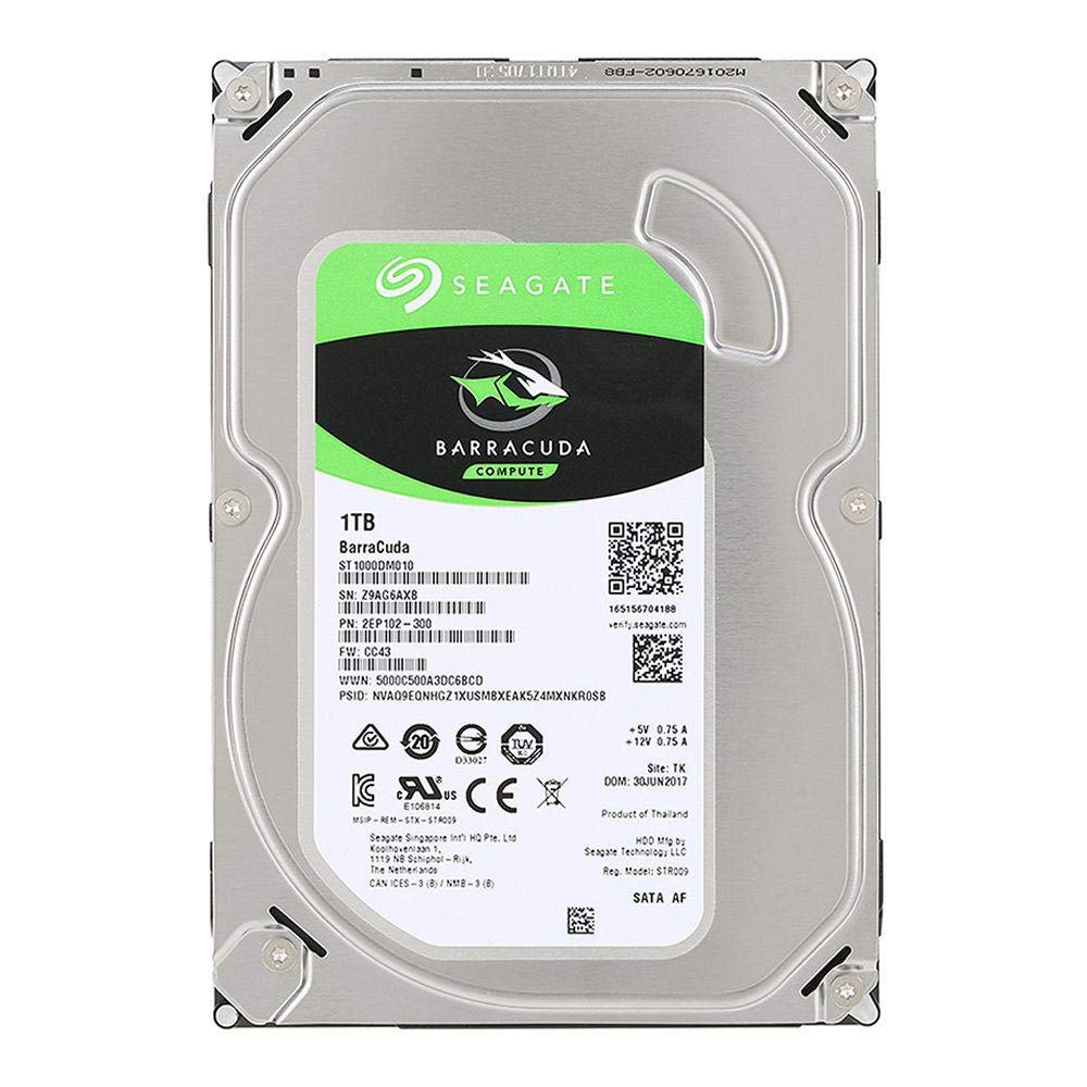 Seagate BarraCuda 1TB Internal Sata 6Gb/s 64MB 7200 RPM 3.5 Inch Desktop Hard Drive -ST1000DM010