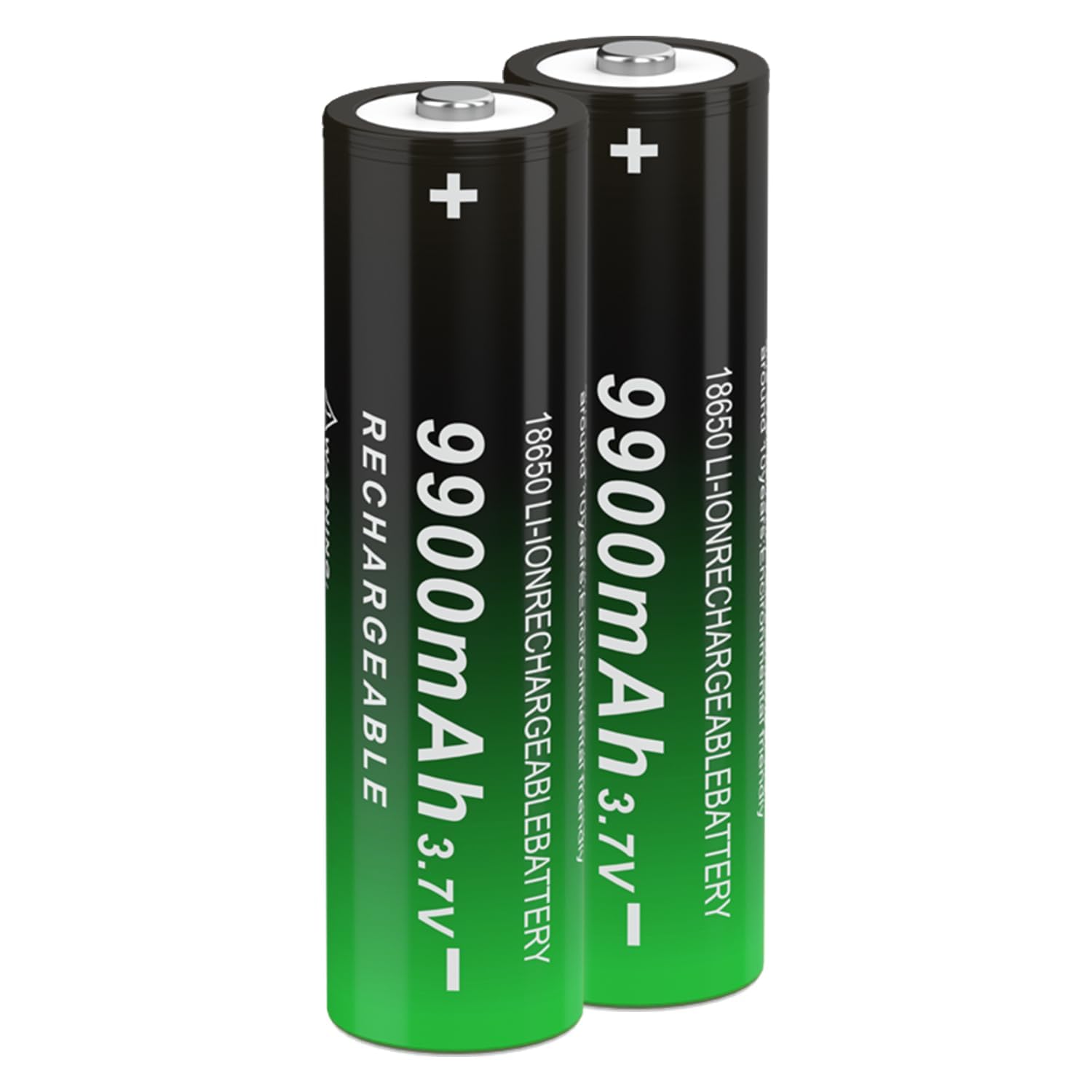 18650 Rechargeable Battery Lithium 3.7 Volt Li-Ion Battery High Capacity 9900mAh 18650 Battery Cells for Flashlight Button Top 2 Pack 0119