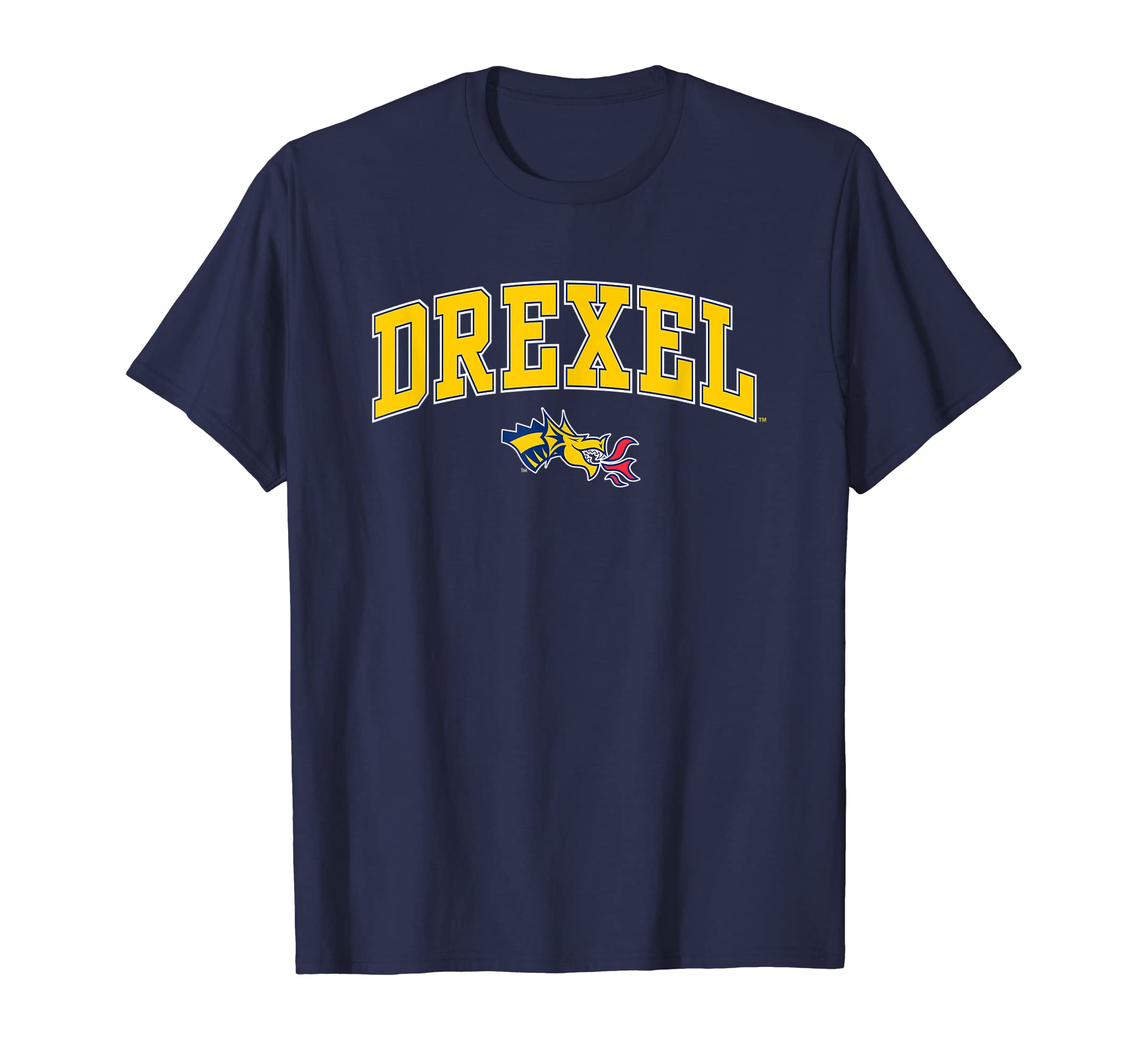 Drexel Dragons Arch Over Logo Officially Licensed Navy T-Shirt