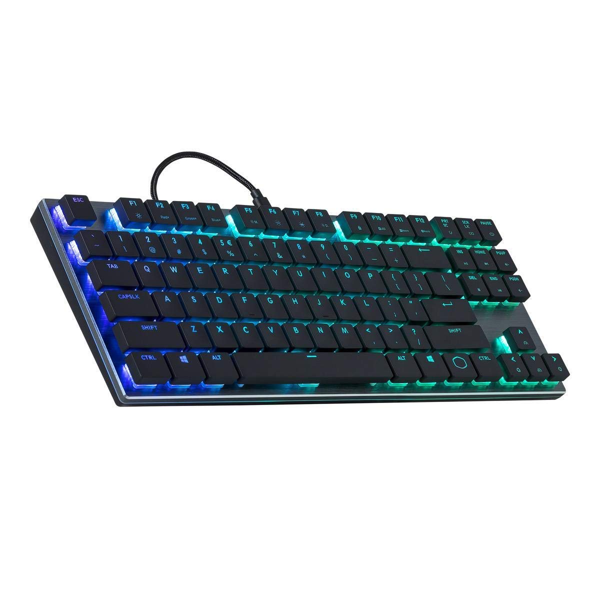 Cooler Master SK630 Tenkeyless Mechanical Keyboard with Cherry MX Low Profile Switches in Brushed Aluminum Design