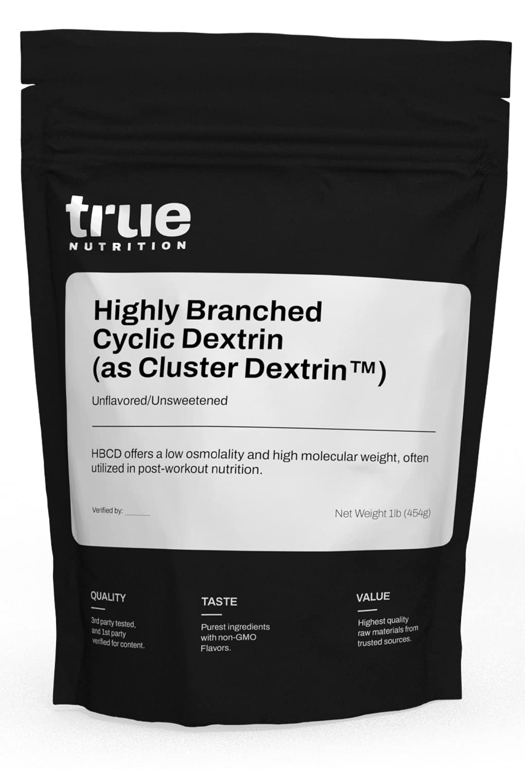 True Nutrition - Highly Branched Cyclic Dextrin - Cutting-Edge Carbohydrate Powder for Sustained Intra-Workout Energy and Enhanced Post-Workout Nutrition - Vegan and Non-GMO - Unflavored 1lb