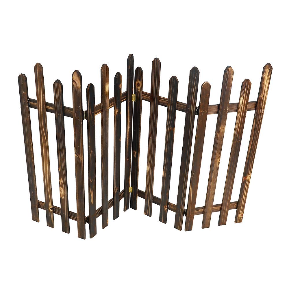 YATAI Wooden Garden Fence Plants Flower Bed Edging Wooden Interlocking Panels Antiseptic For Partition Wall Landscaping Garden Edging Panels Outdoor Lawn Stakes Garden Lawn Picket Fencing (2)