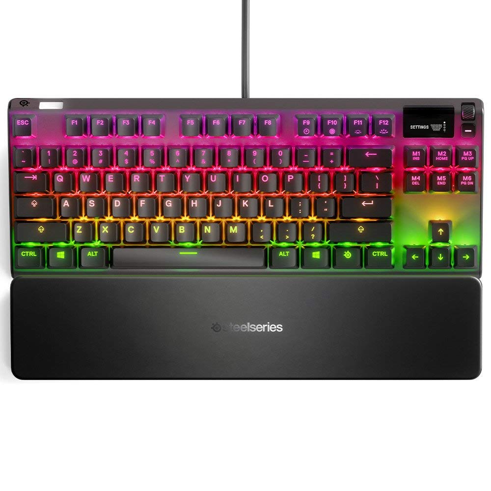 SteelSeries Apex 7 TKL - Mechanical Gaming Keyboard - OLED Display - Red Switches - American (QWERTY) Layout