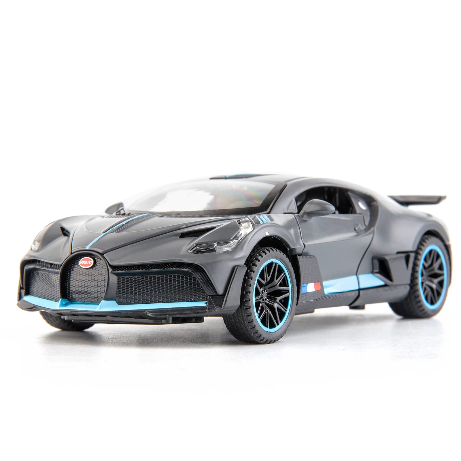 TGRCM-CZ Compatible for 1/32 Scale Bugatti Divo Car Model Toy Car, Pull Back Car with Sound and Light