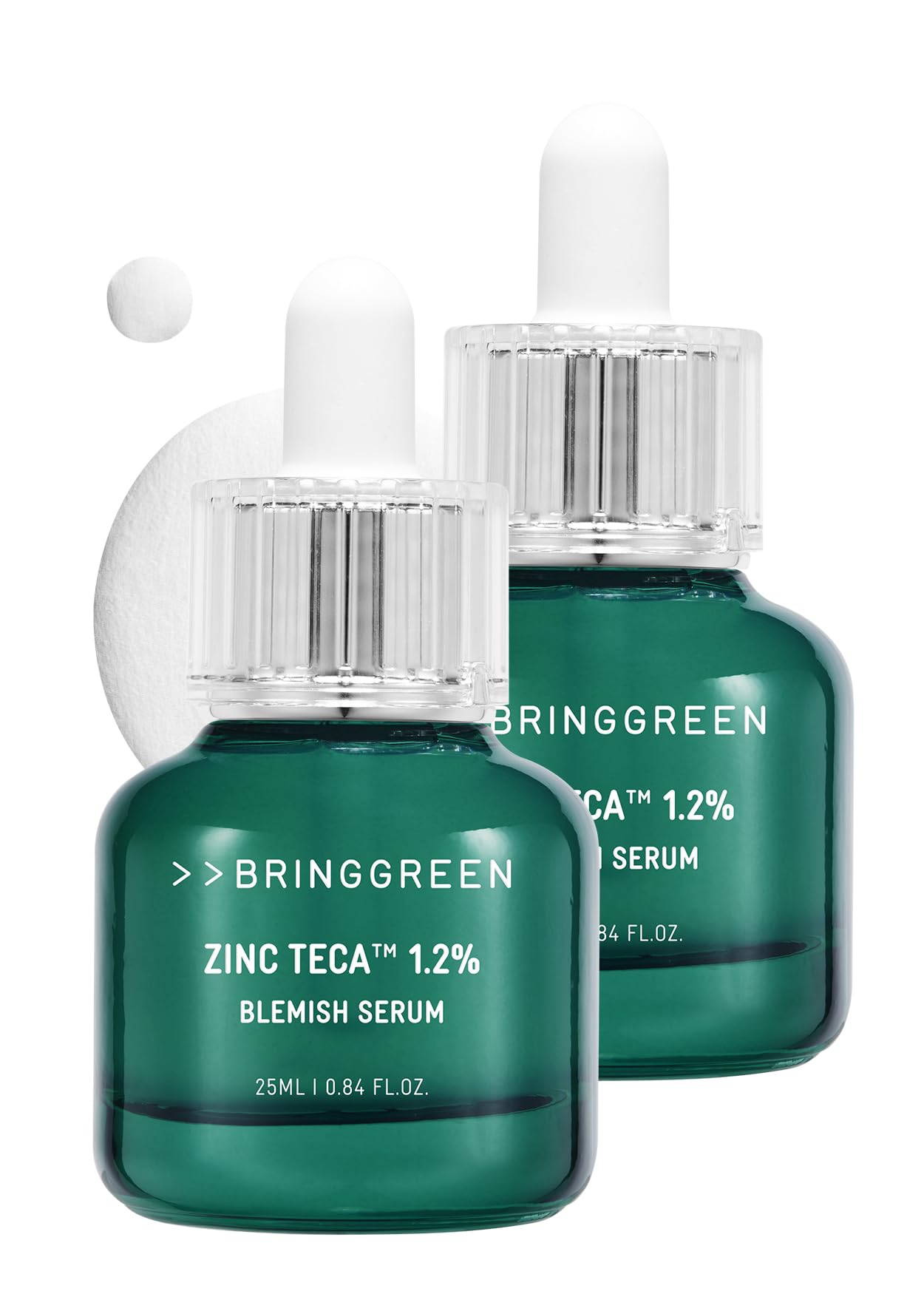 BRING GREENZinc Teca™ 1.2% Trouble SERUM DOUBLE SET | Mild Serum providing Soothing effect to Troubled Skin