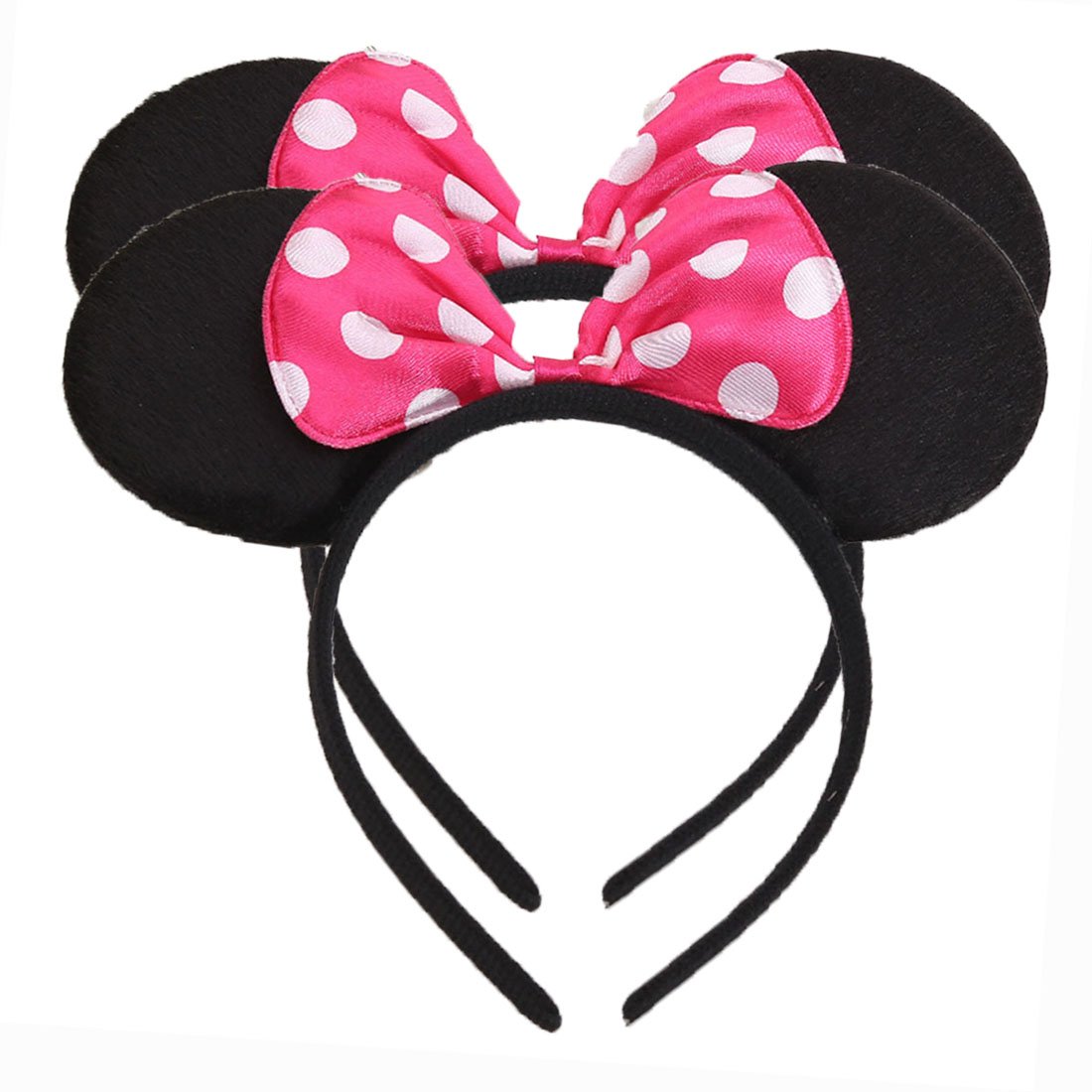 NiuZaiz Set of 2 Mouse Ears Headband for Boys and Girls Birthday Party Decorations