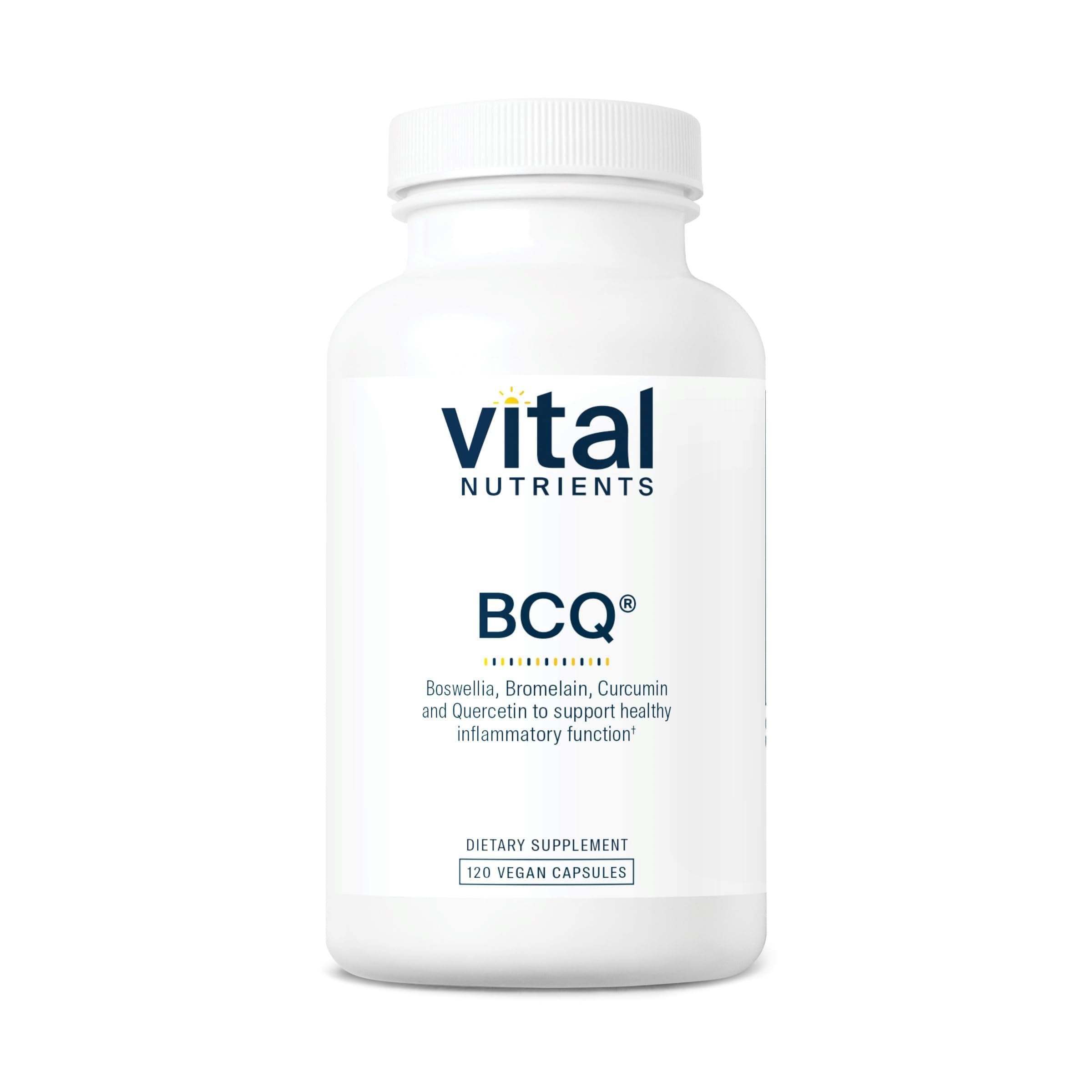 Vital Nutrients BCQ | Vegan Boswellia, Bromelain, Curcumin & Quercetin Supplement | Joint Support Supplement | Supports Sinus & Digestive Health | Gluten, Dairy, Soy Free | 120 Capsules