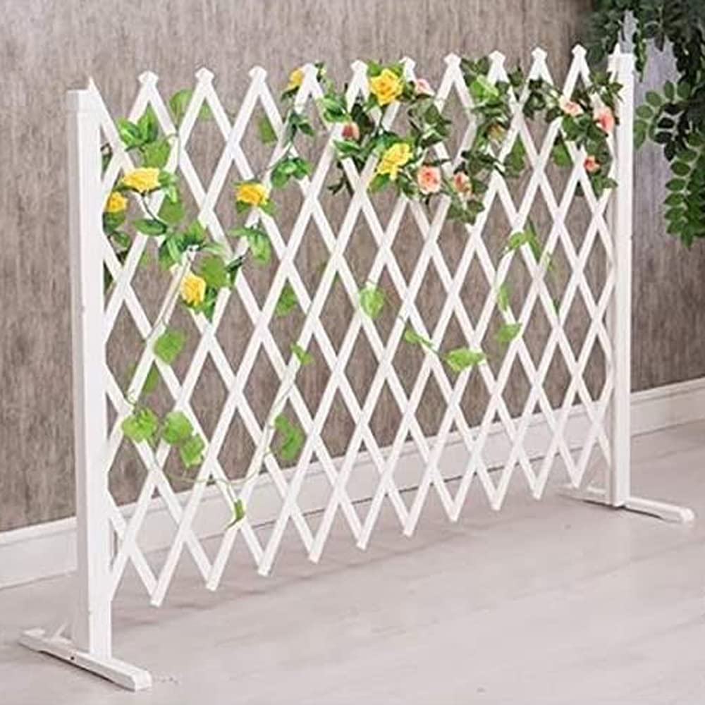 Makeup Toy Wooden Expendable Fence Portable Expanding Wicker Fence For Home Garden Villa Outdoor Decoration Wood Expandable Climbing Plants Flower Edging Panels Freestanding Trellis Screen