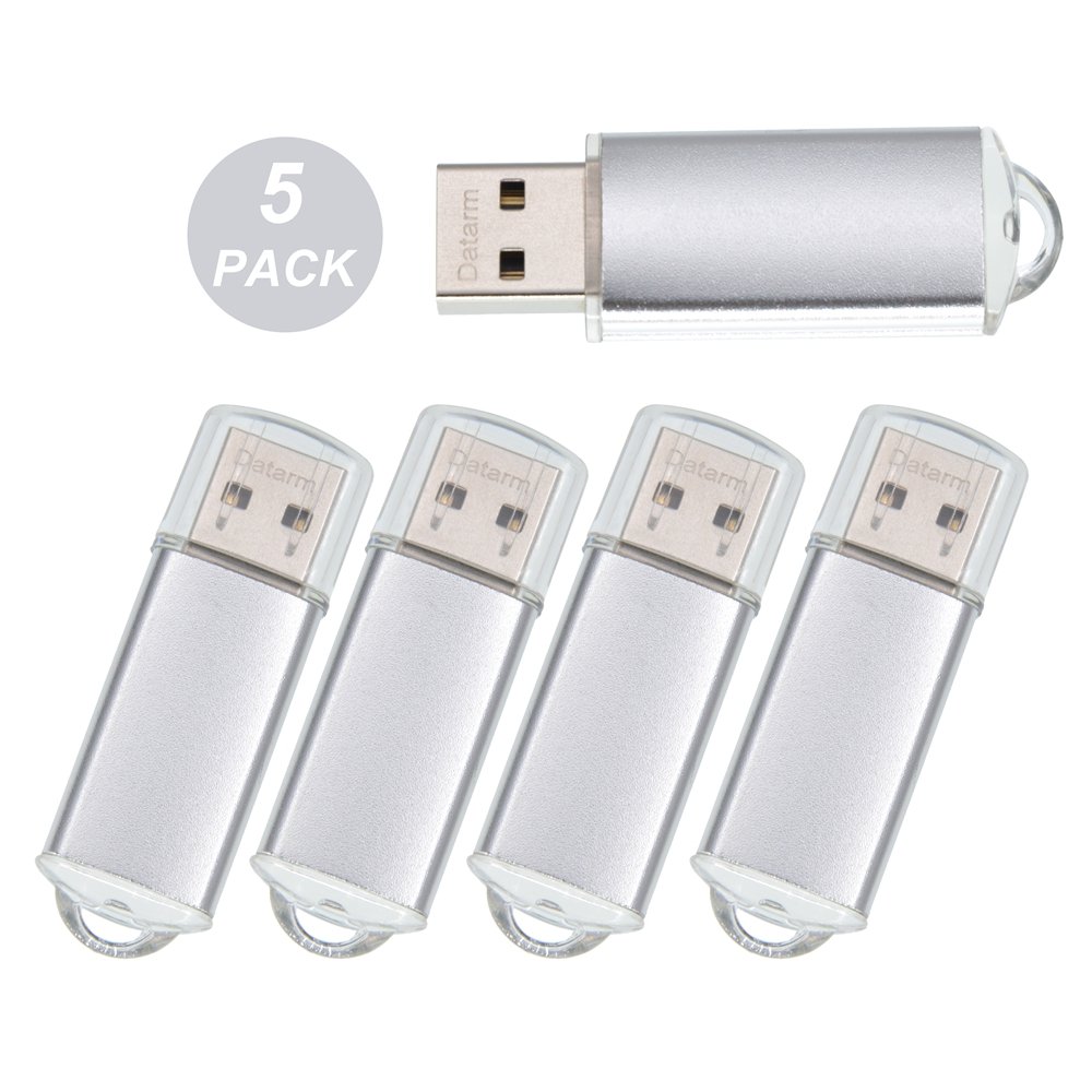 USB 2.0 Stick 2GB Bulk 5 Pack Flash Drives - Mini Portable 2 GB Multipack USB 2.0 Memory Sticks