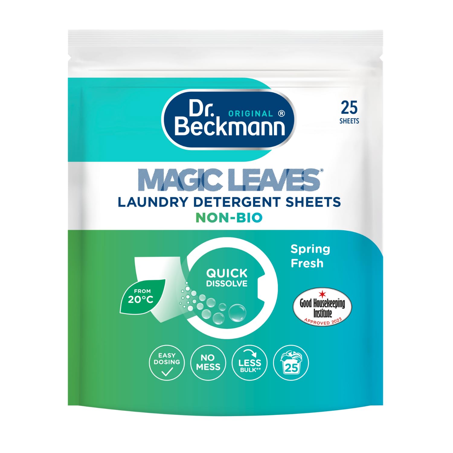 Dr. BeckmannMAGIC LEAVES Laundry Detergent Sheets NON-BIO | 25 Sheets