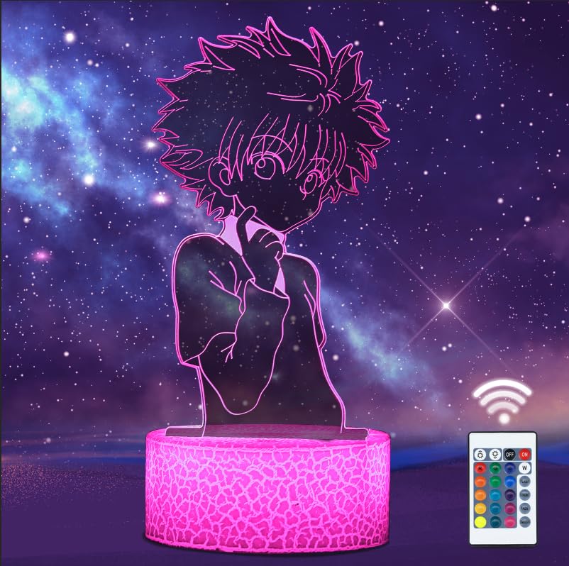 QQAAMZ 3d Lamp Anime Hunter X Hunter Desk Lamp For Children Creative Home Lighting Lamp Usb 16 Colors Bar Couple Party Night Lights As Gifts For Family And Friends