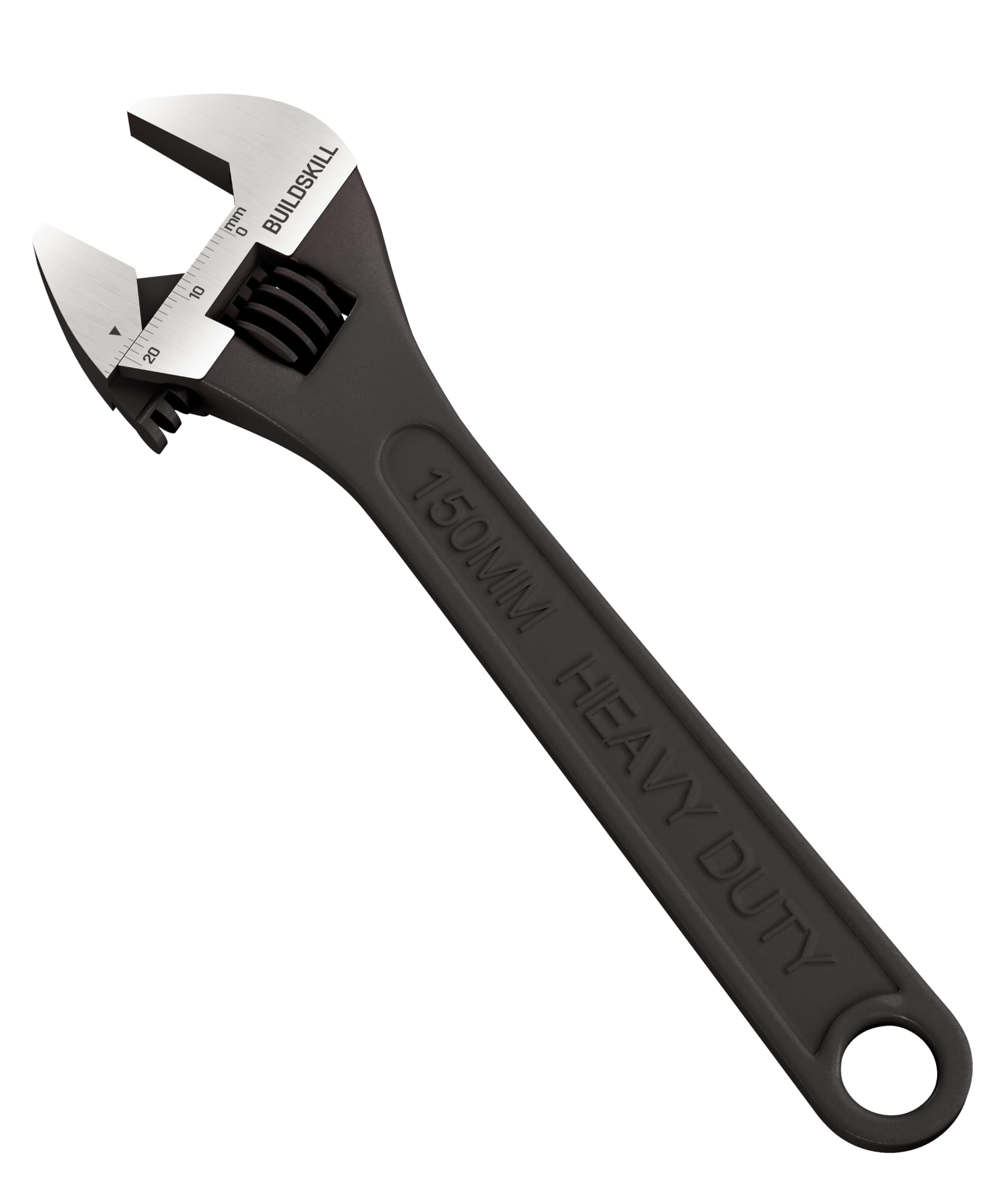 BUILDSKILL Adjustable Spanner 6" 150 mm, Easy Wrench & Spanner, Plumbing Tools, Adjustable Wrench for All Nut Sizes, Black Phosphate Coating, Lasered Scale (6 Months Warranty)