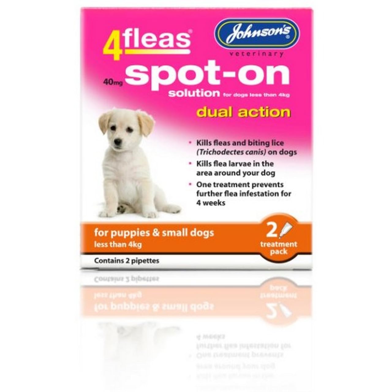 Leeway JOHNSONS 4FLEAS DUAL ACTION SPOT ON - PUPPY & TOY DOGS (X1)