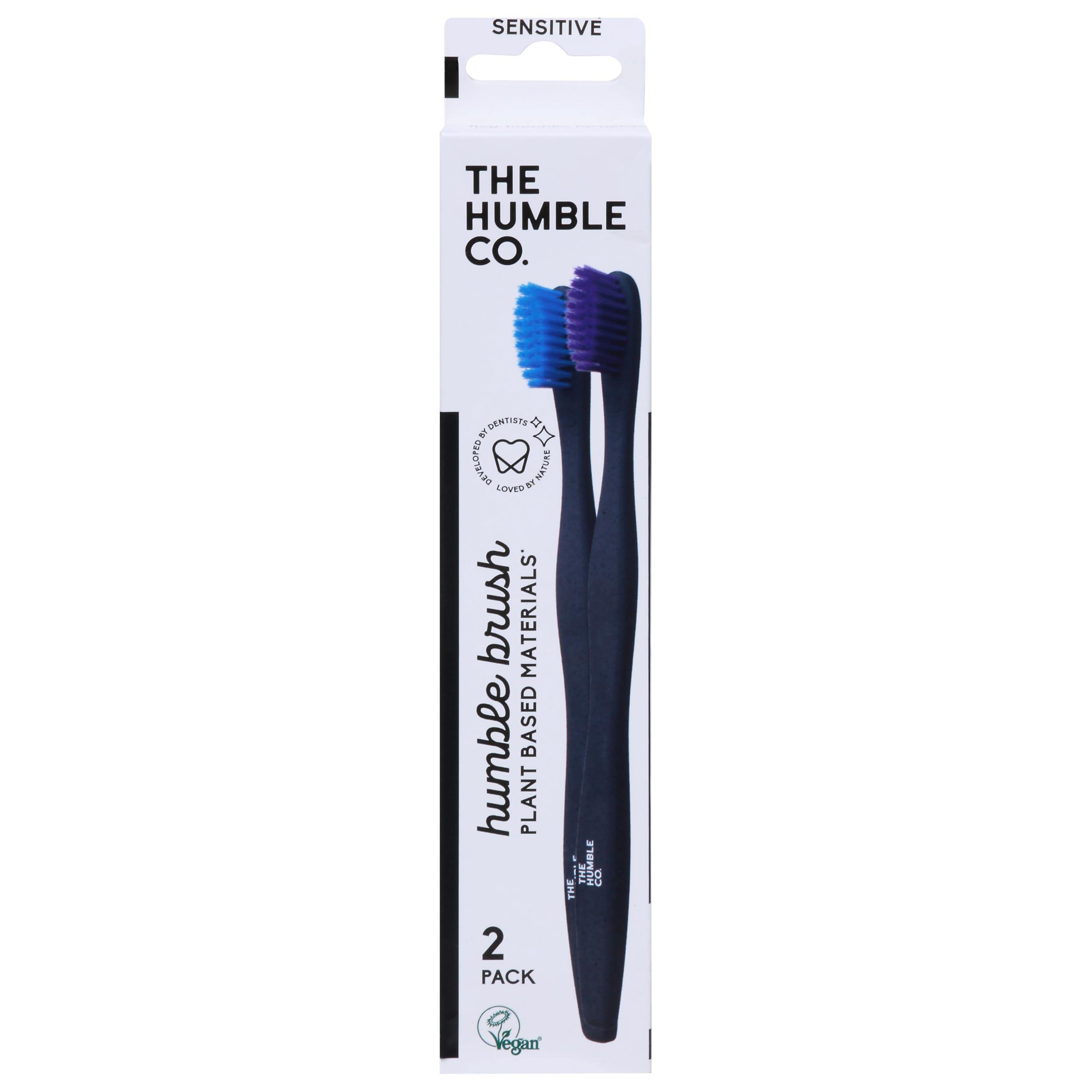 Blue and Purple Toothbrushes, 2 Count