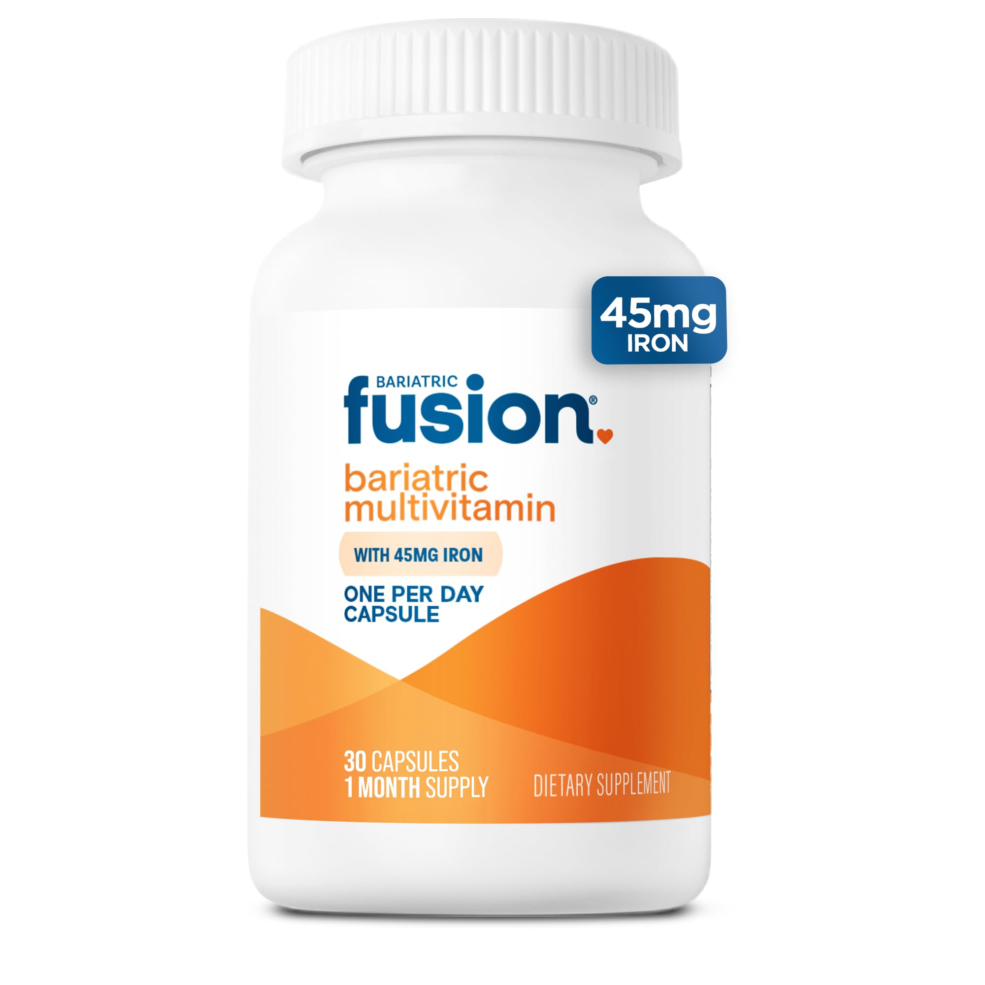 Bariatric Fusion One Per Day Bariatric Multivitamin with Iron | Easy to Swallow Capsule | Vitamin for Bariatric Surgery Patients | Gastric Bypass and Sleeve Gastrectomy | 30 Count | 1 Month Supply