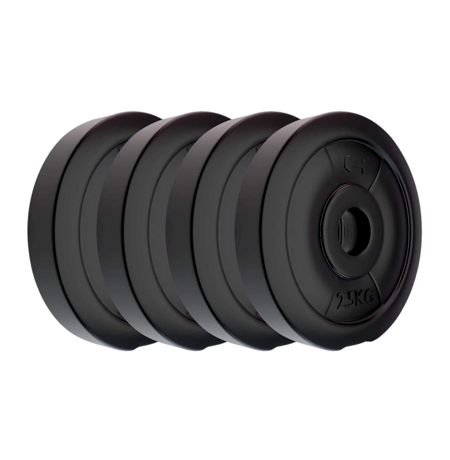 SAFECO FITNESS PVC Weight Plates for for Weight Lifting Dumbbell Bars Strength Training Home Gym Fitness Workout 10 KG Weight Plates Combo (2.5 kg X 4) PVC Weight