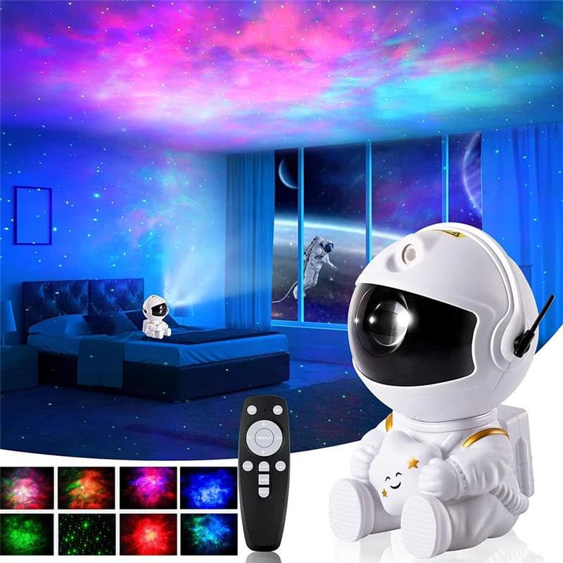 MOONCEEStar Projector Night Light with Timer, Remote Control, 360°Adjustable Design, Astronaut Nebula Galaxy Night Light Projector for Gift Children Adults Baby Bedroom, Party, Game Room (Galaxy 2)