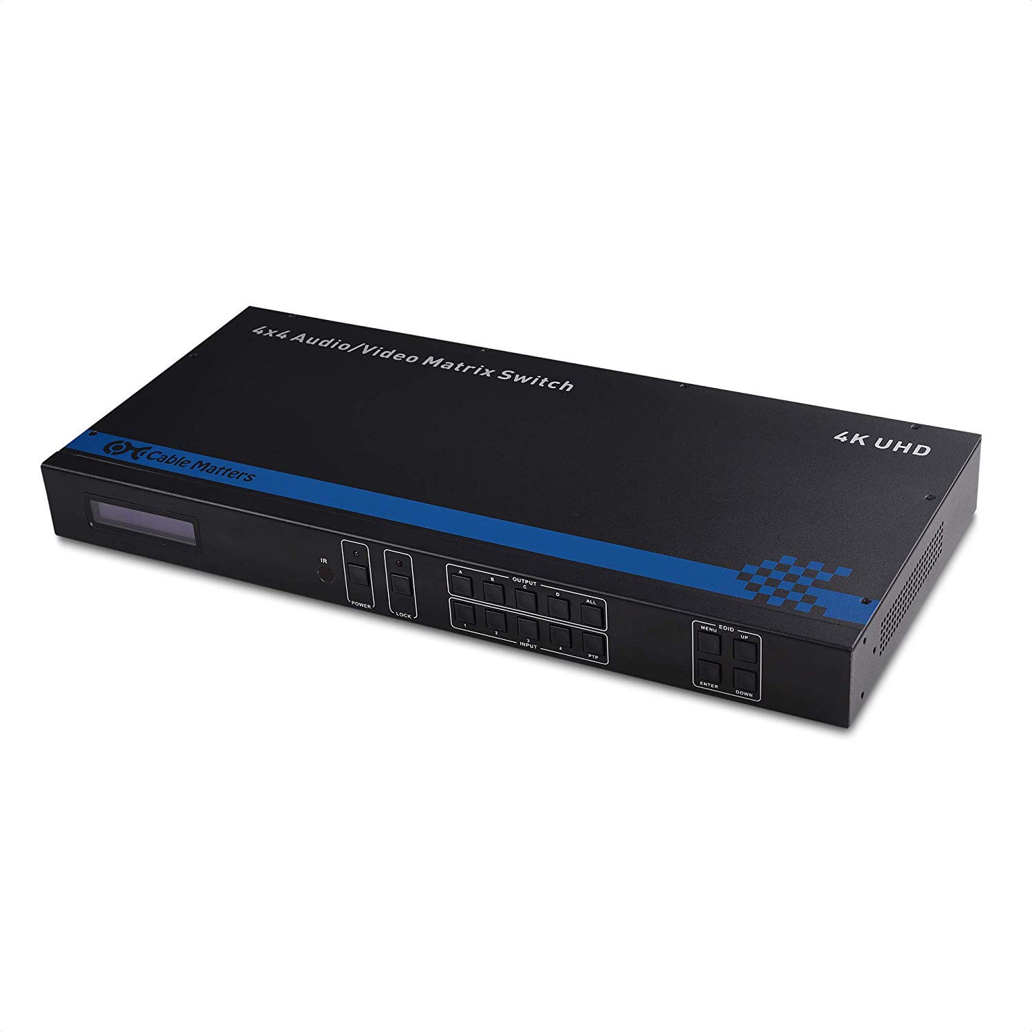 Cable Matters 4K 60Hz HDMI Matrix Switch 4 in 4 Out with RS-232 and TCP/IP Control - Supports 18Gbps HDMI 2.0, HDCP 2.2, 24 Bit RGB, YCBCR 4:4:4 Format