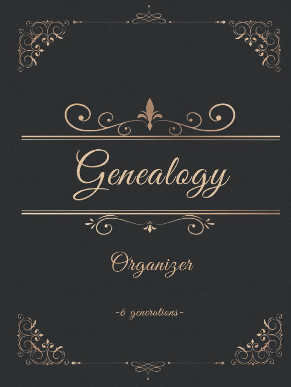 6 Generations Genealogy Organizer Workbook: Geneology Organizer Book Hardcover, 8,25x11", 270 pages