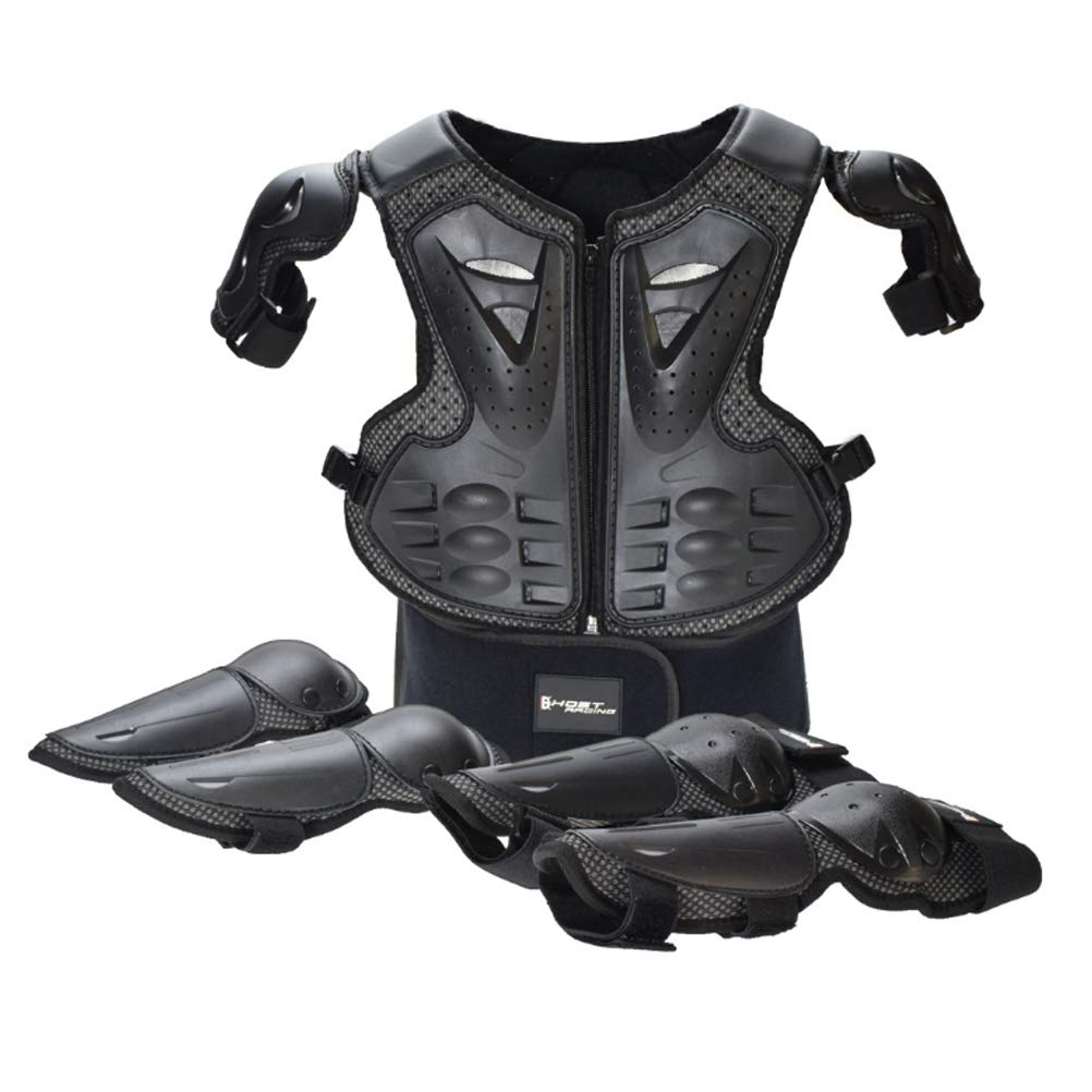 Takuey Kids Motorcycle Motorbike Full Body Armor Protective Gear Equipment Chest Spine Back Protector Shoulder Arm Elbow Knee Protector Pads for Motocross Racing Skiing ICE Skating Bike Cycling