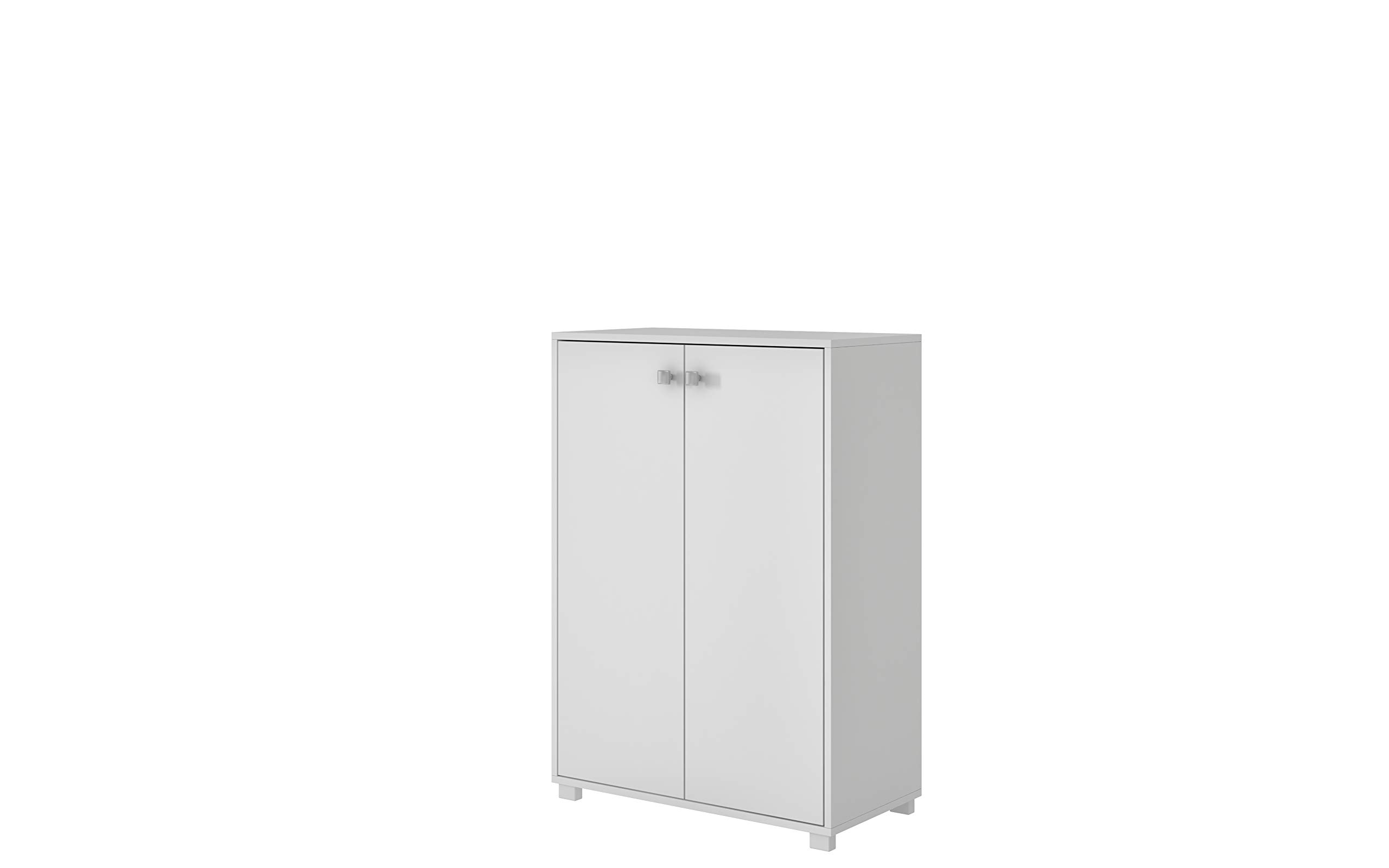 BRV MÓVEIS MDP/Plastic Laundry Cabinet with Two Doors, BS 104-06, White, H 97 x W 67.5 x D 35 cm