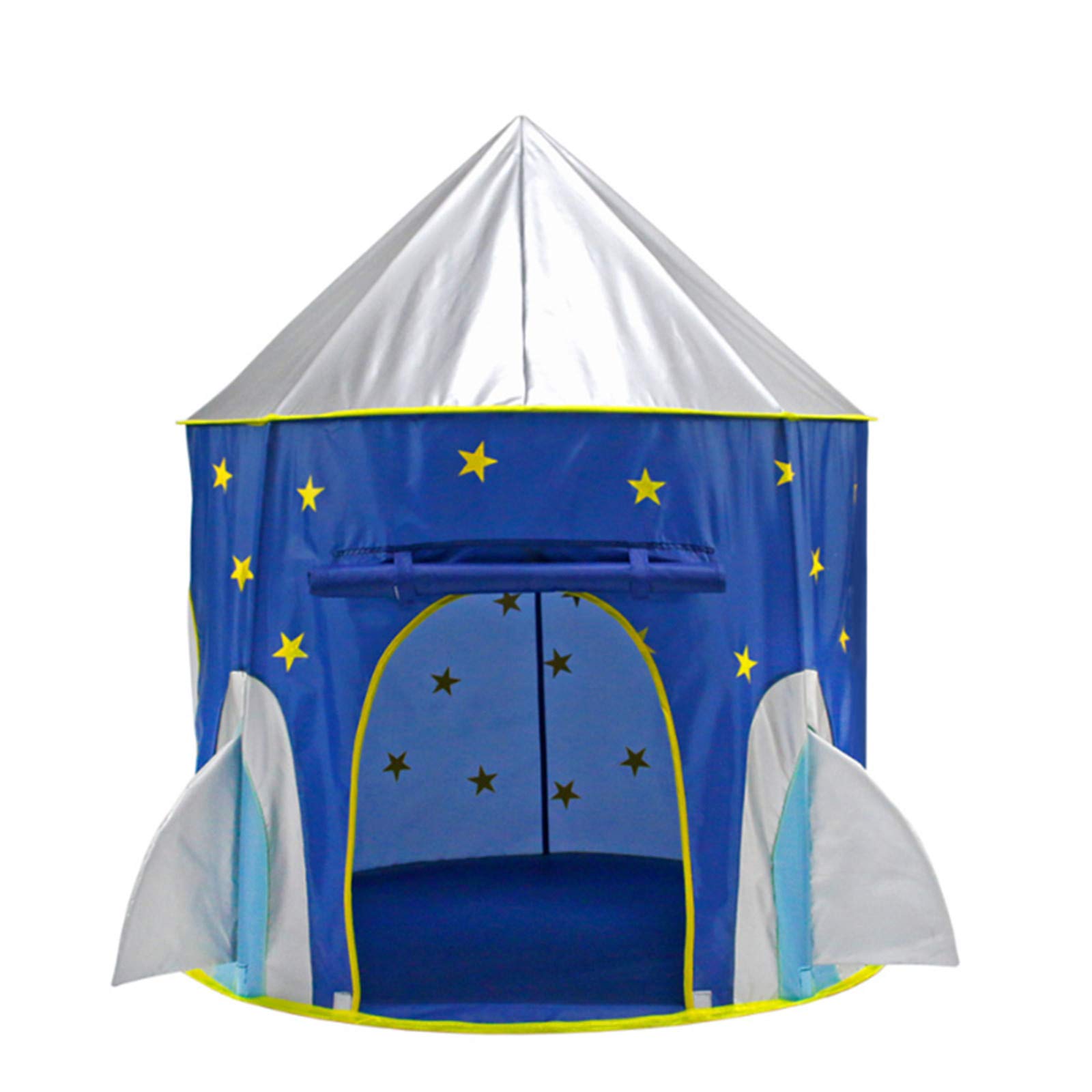 AM ANNA Rocket Ship kids Tent - Space Themed Pretend Play Tent - Space Play House - Spaceship Tent For Kids - Foldable Pop Up Star Play Tent Blue