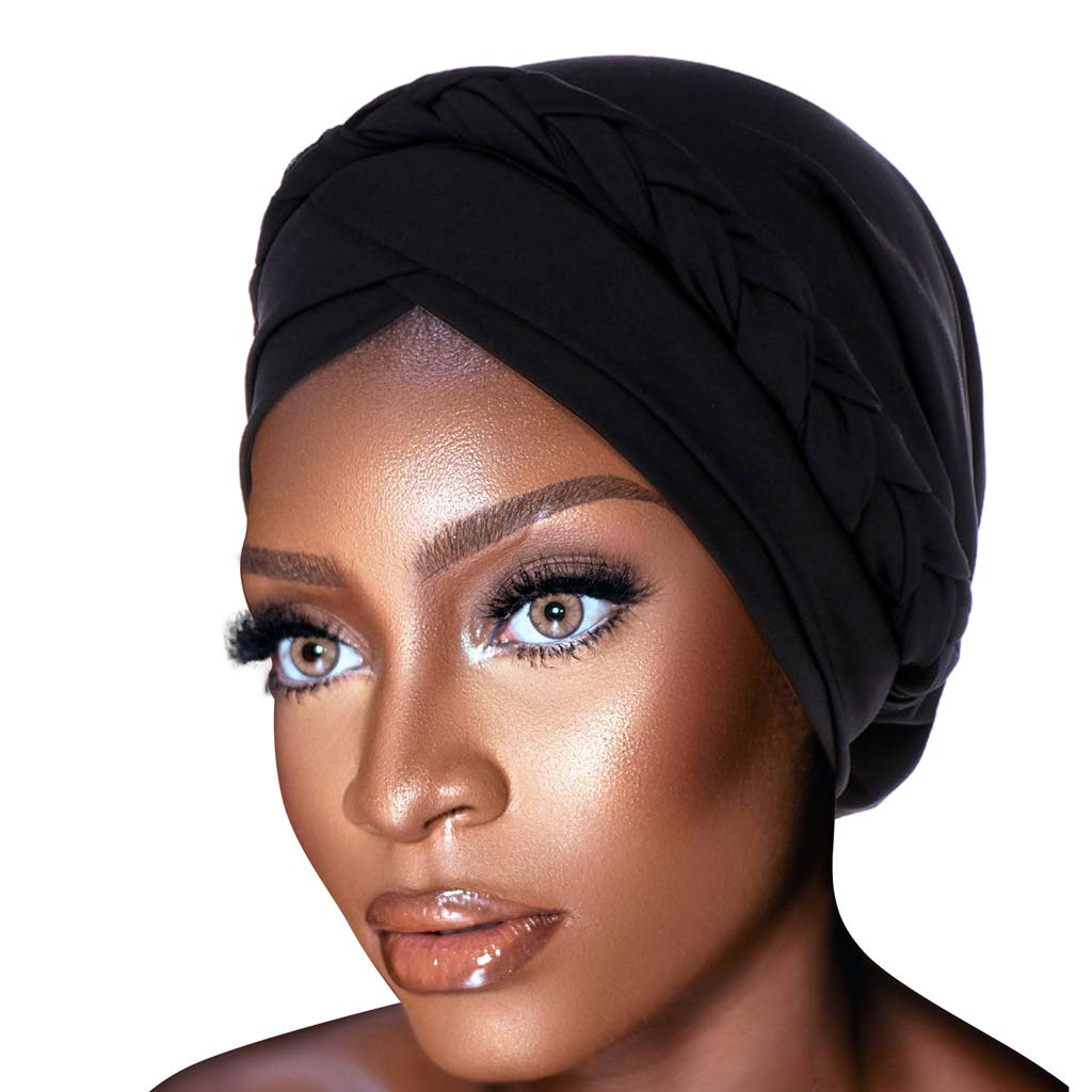 Novarena African Turban for Women Knot Pre-Tied Bonnet Beanie Cap Headwrap