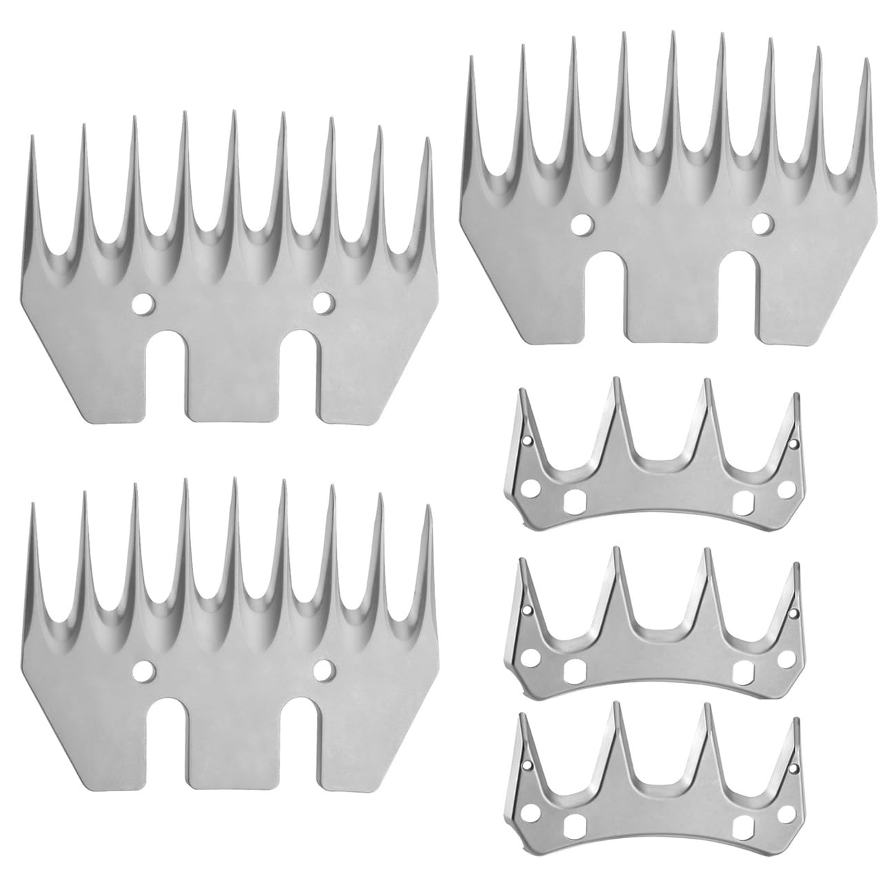 3 Set 9 Tooth Sheep Shears Replacement Blades PRO Universal Blade for all Major Brands Oster GDJOB TAKEKIT BEETRO Dragro Lister Heiniger Sheep Clippers for Sheep Alpacas Goats (9 Tooth Silver)