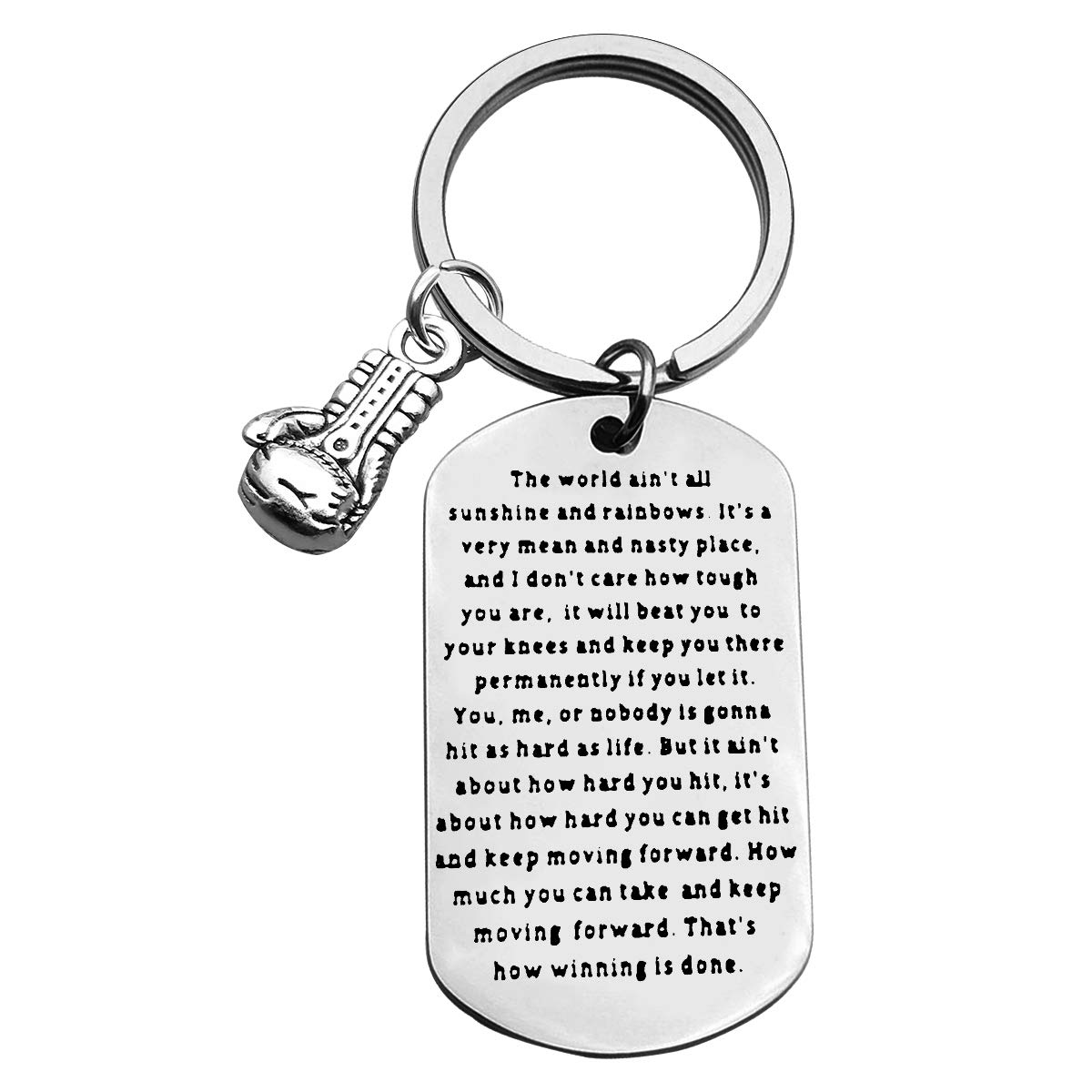 Inspirational Gift Boxing Gifts Sports Keychain Gifts Motivational Quote Fitness Gifts Sport Lover Gift Boxer Fan Gift Boxing Encouragement Gifts for Best Friend Family Lover