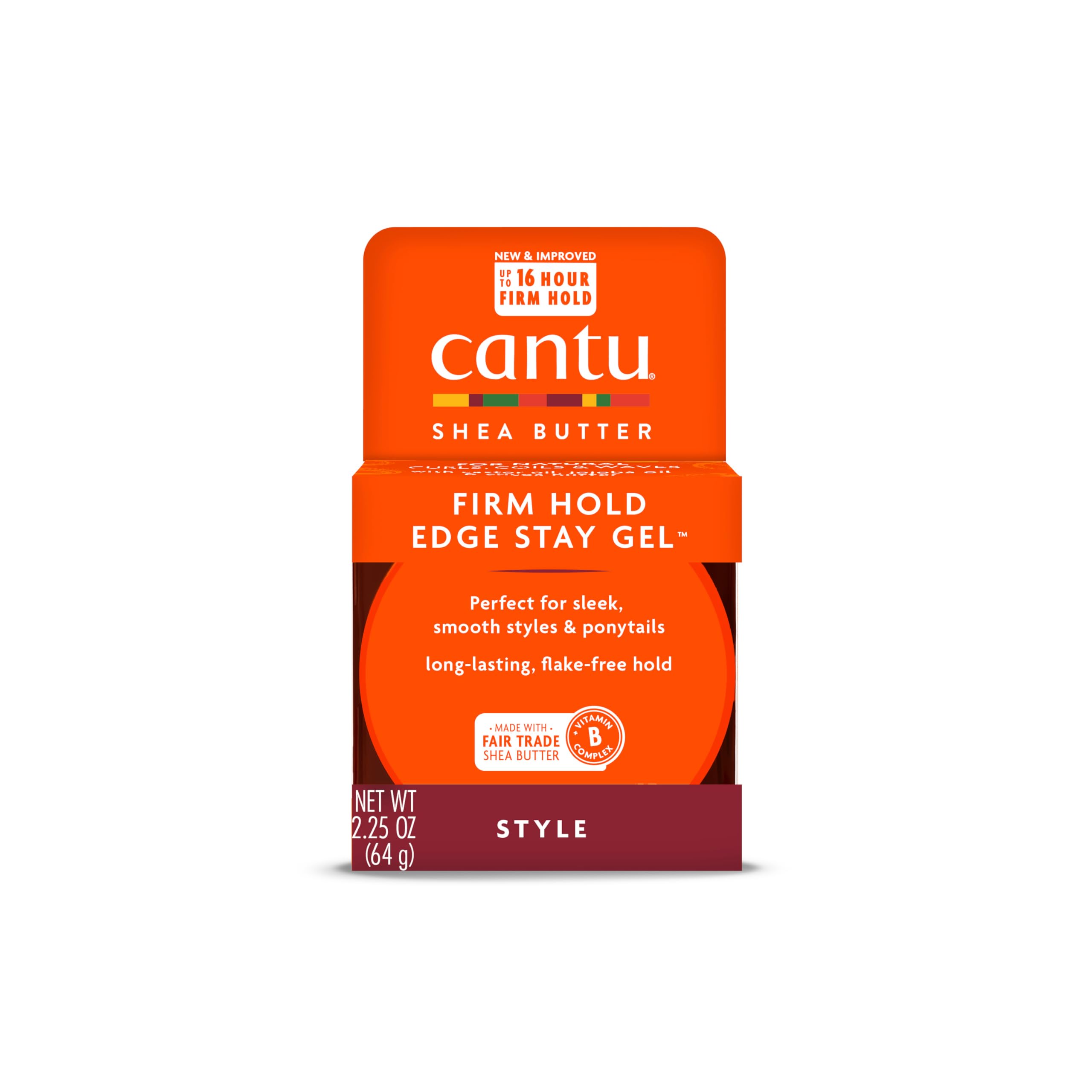 Cantu Extra Hold Edge Stay Gel with Shea Butter, 2.25 oz (Packaging May Vary)